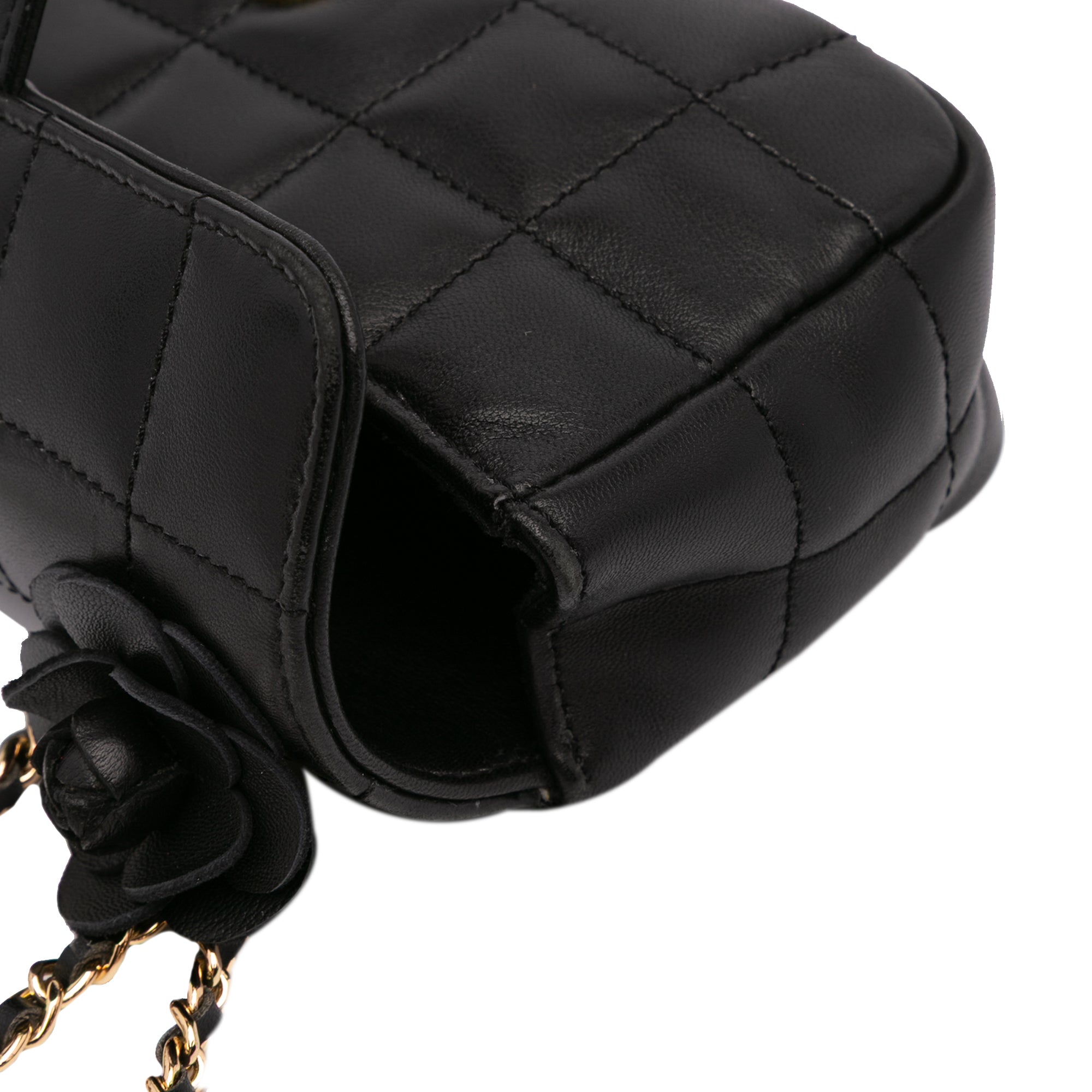 Chanel Extra Mini Camellia Choco Bar Lambskin Flap - image 9