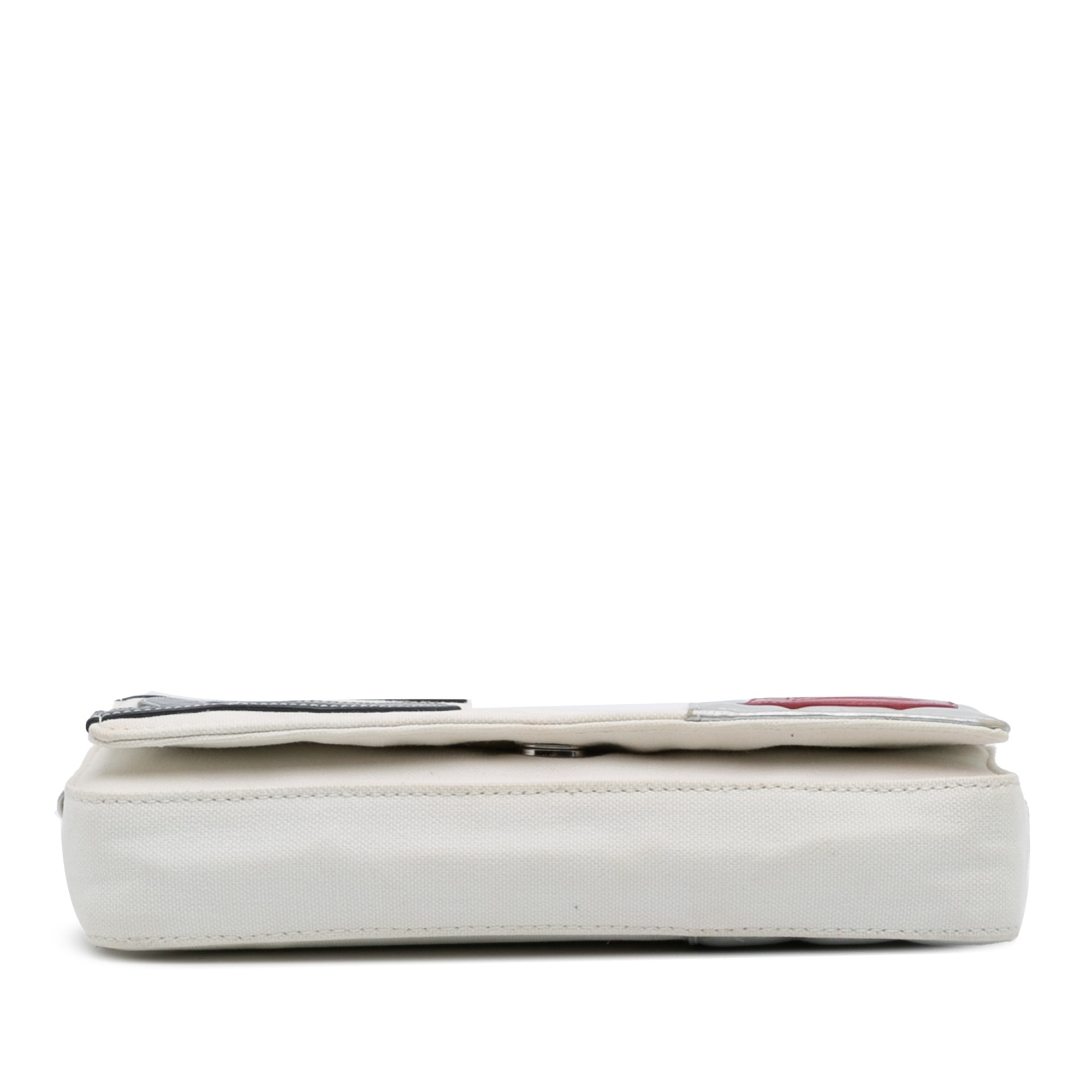 Chanel CC Canvas and Metallic Lambskin No. 5 Chain Flap - image 3