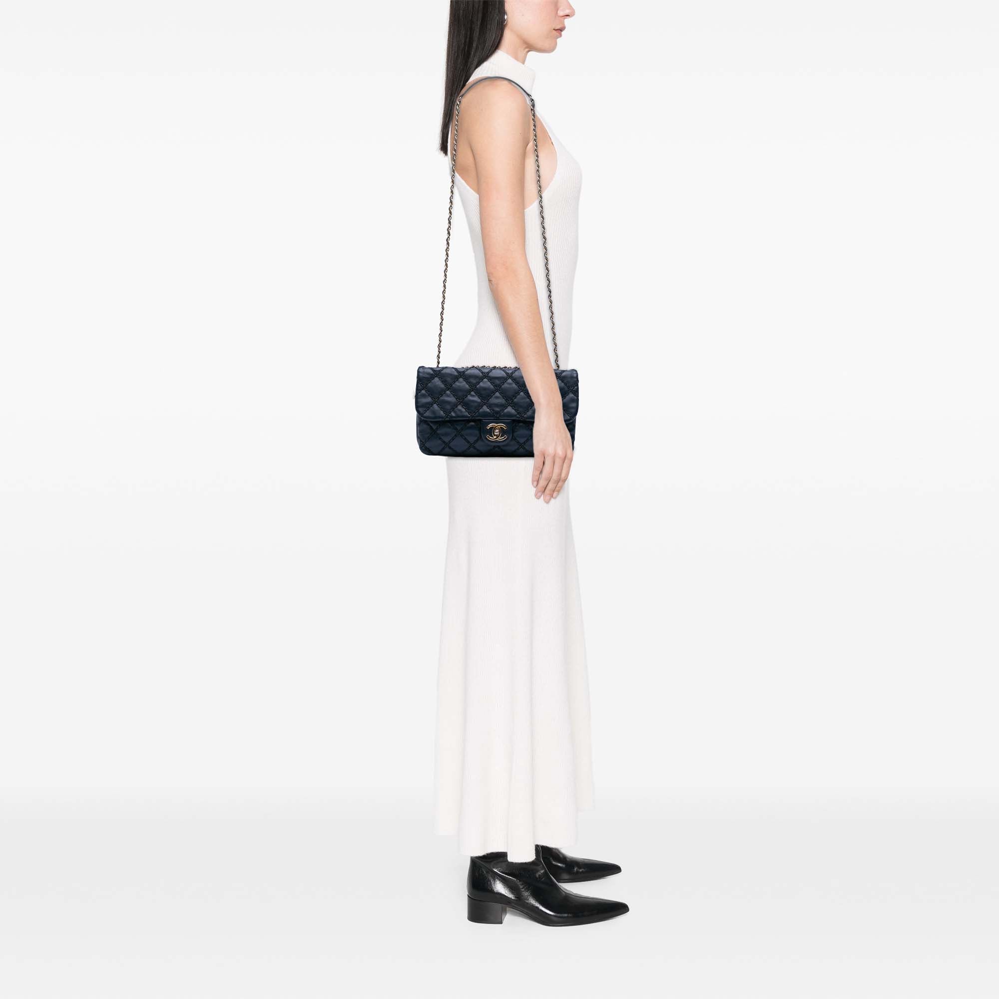 Chanel Paris Dallas Quilted Calfskin Chic Stitch Flap - image 8