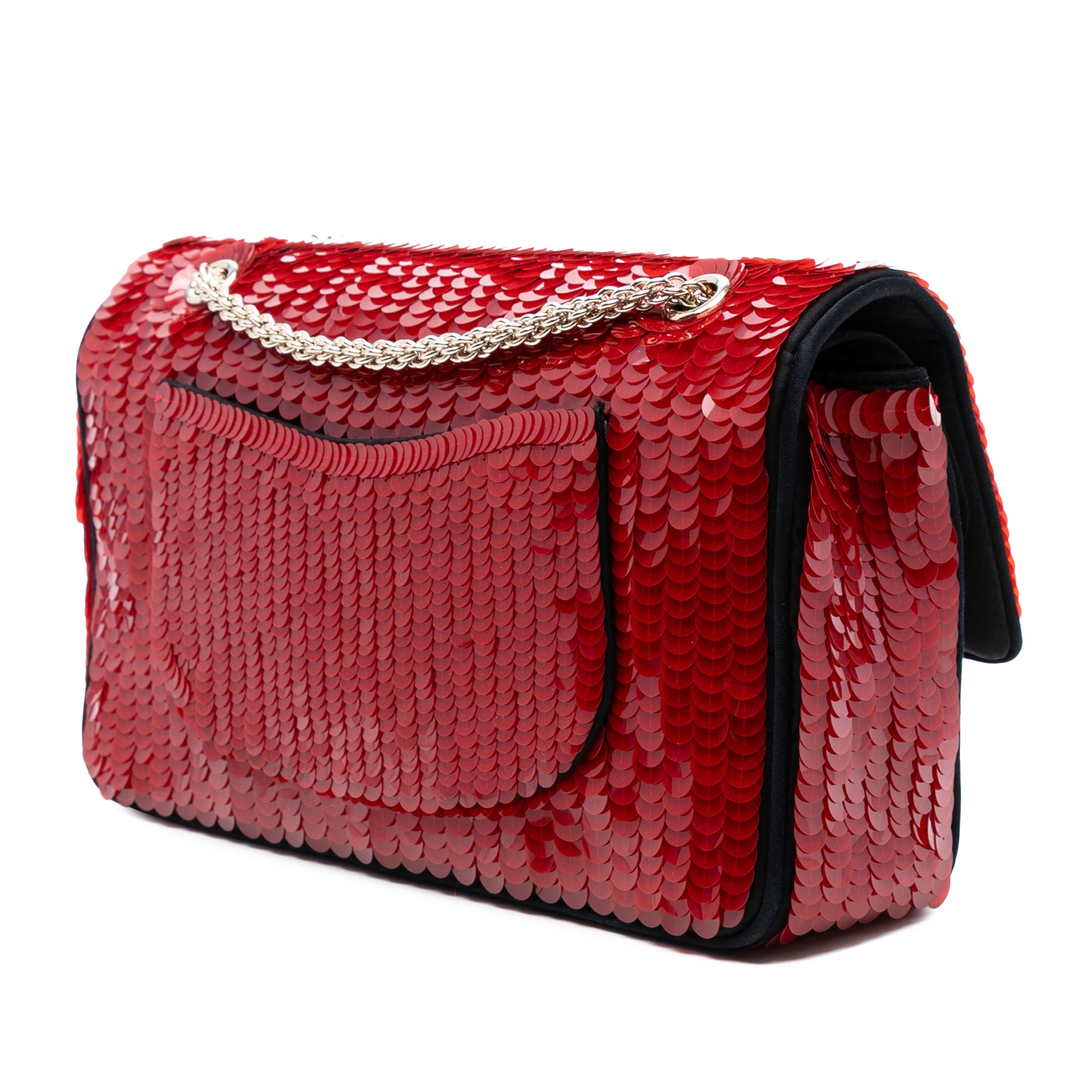Chanel Paris-Shanghai Medium Satin and Sequins Double Flap - image 2