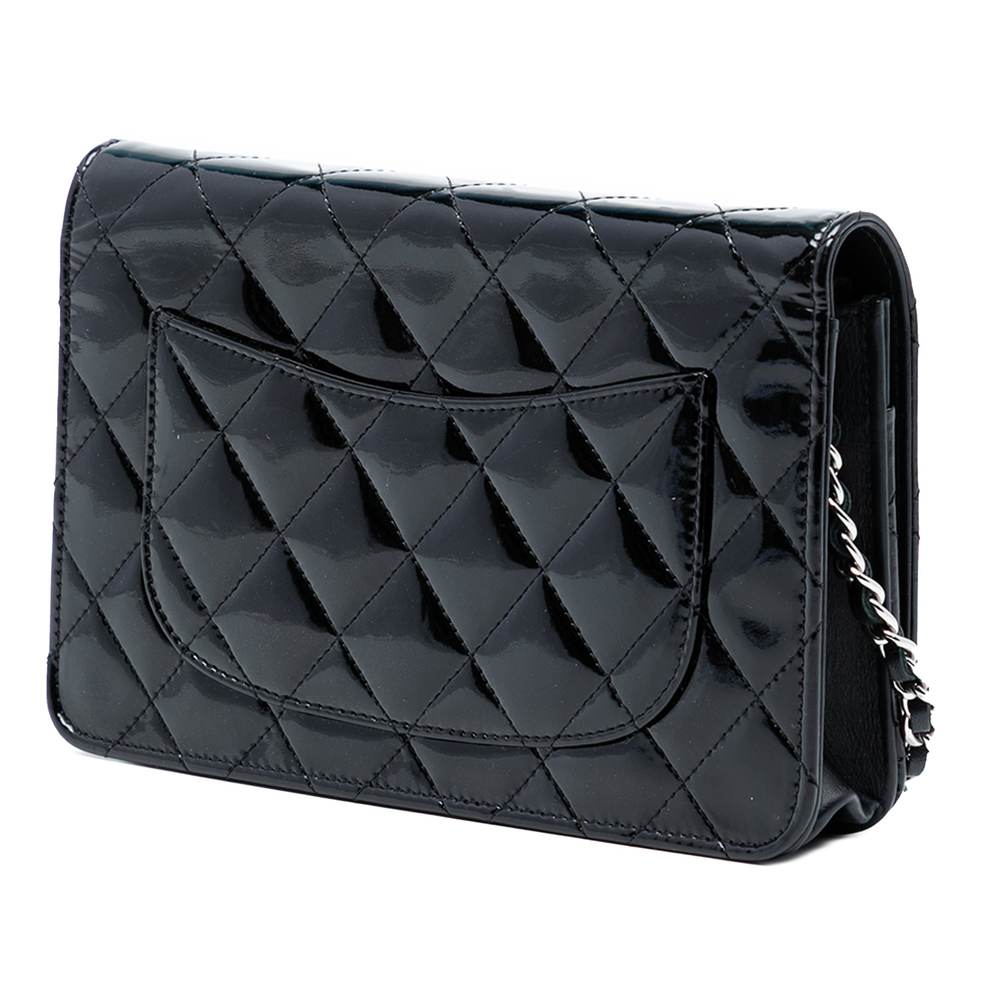 Chanel CC Quilted Patent Wallet On Chain - image 2