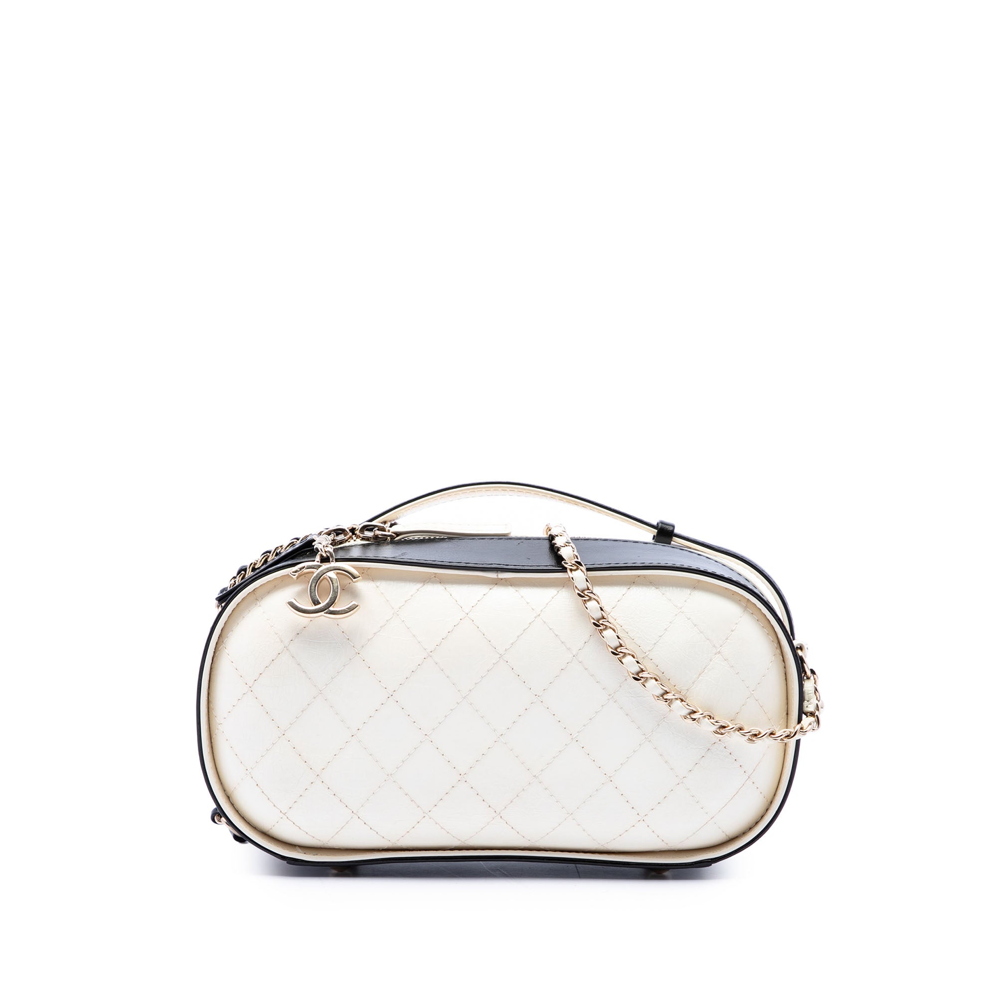 Chanel CC Quilted Crumpled Calfskin Vanity Case - image 1