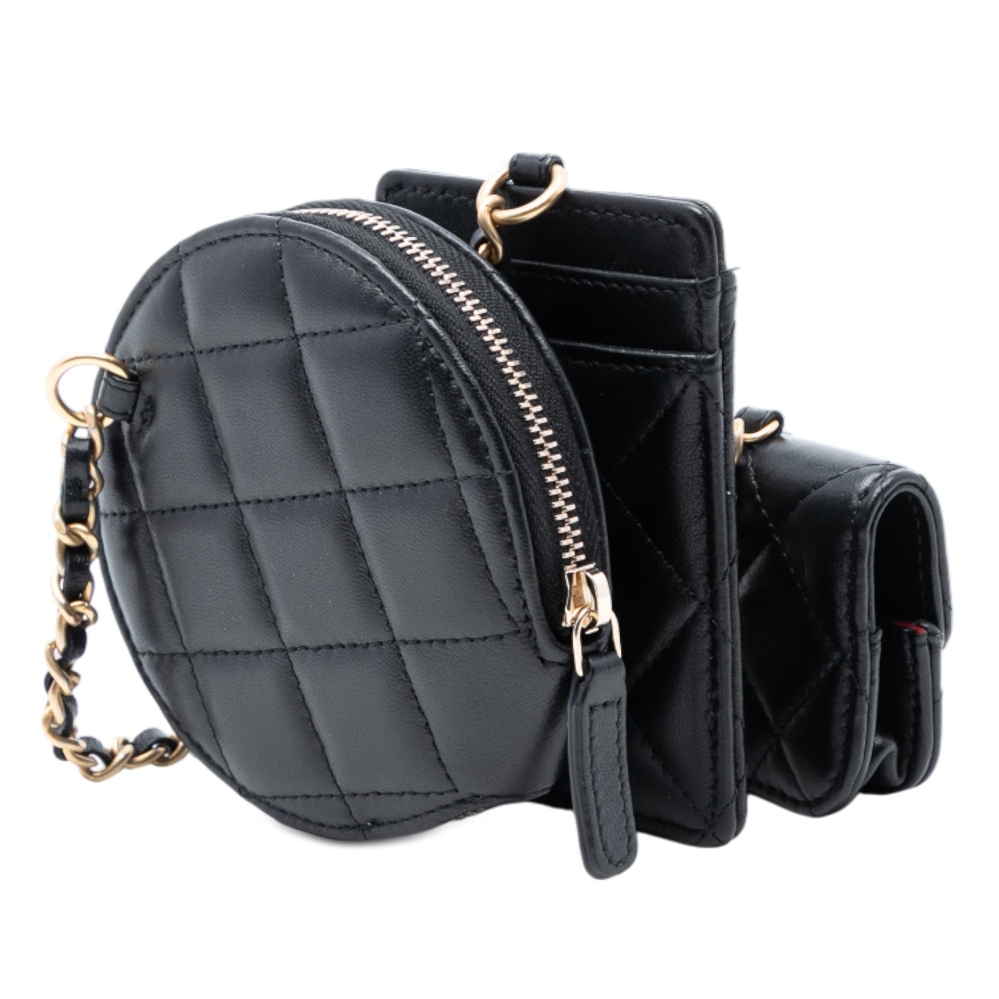Chanel Quilted Lambskin Pearl Crown CC Wristlet Multi Pouches - image 2