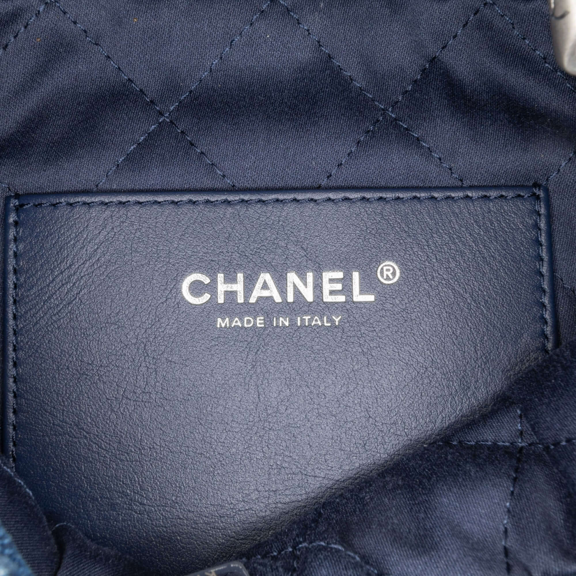 Chanel Mini Denim Stitched 22 Handbag