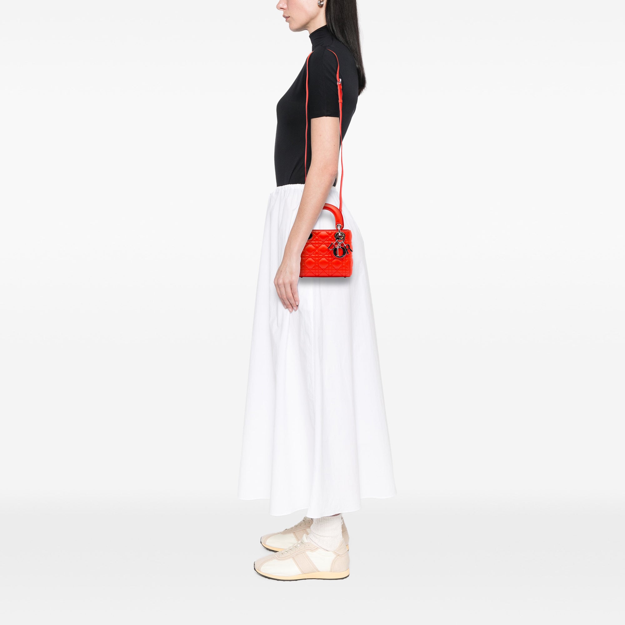 Dior Mini Lambskin Cannage Lady Dior - image 13