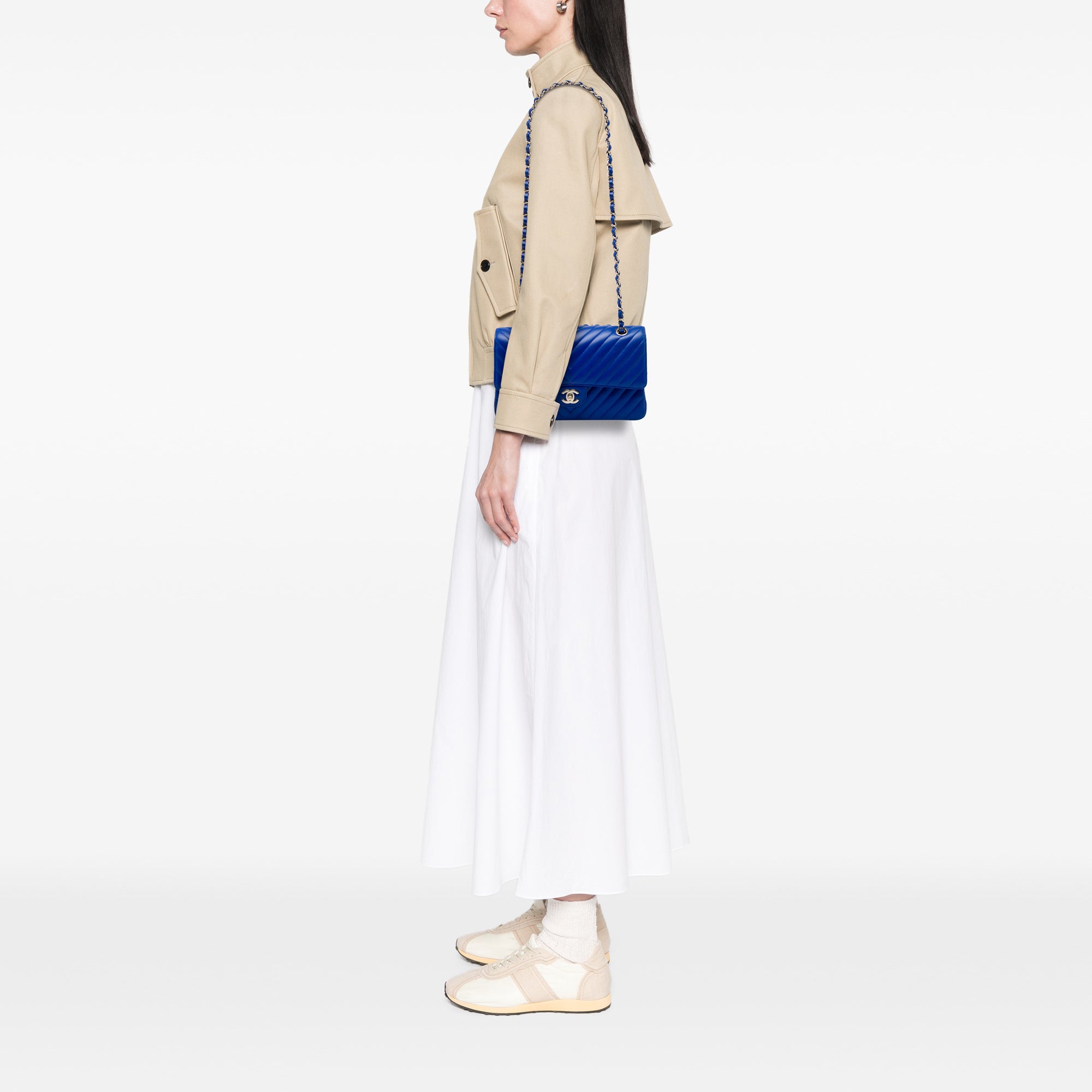 Chanel Medium Classic Chevron Lambskin Double Flap - image 5