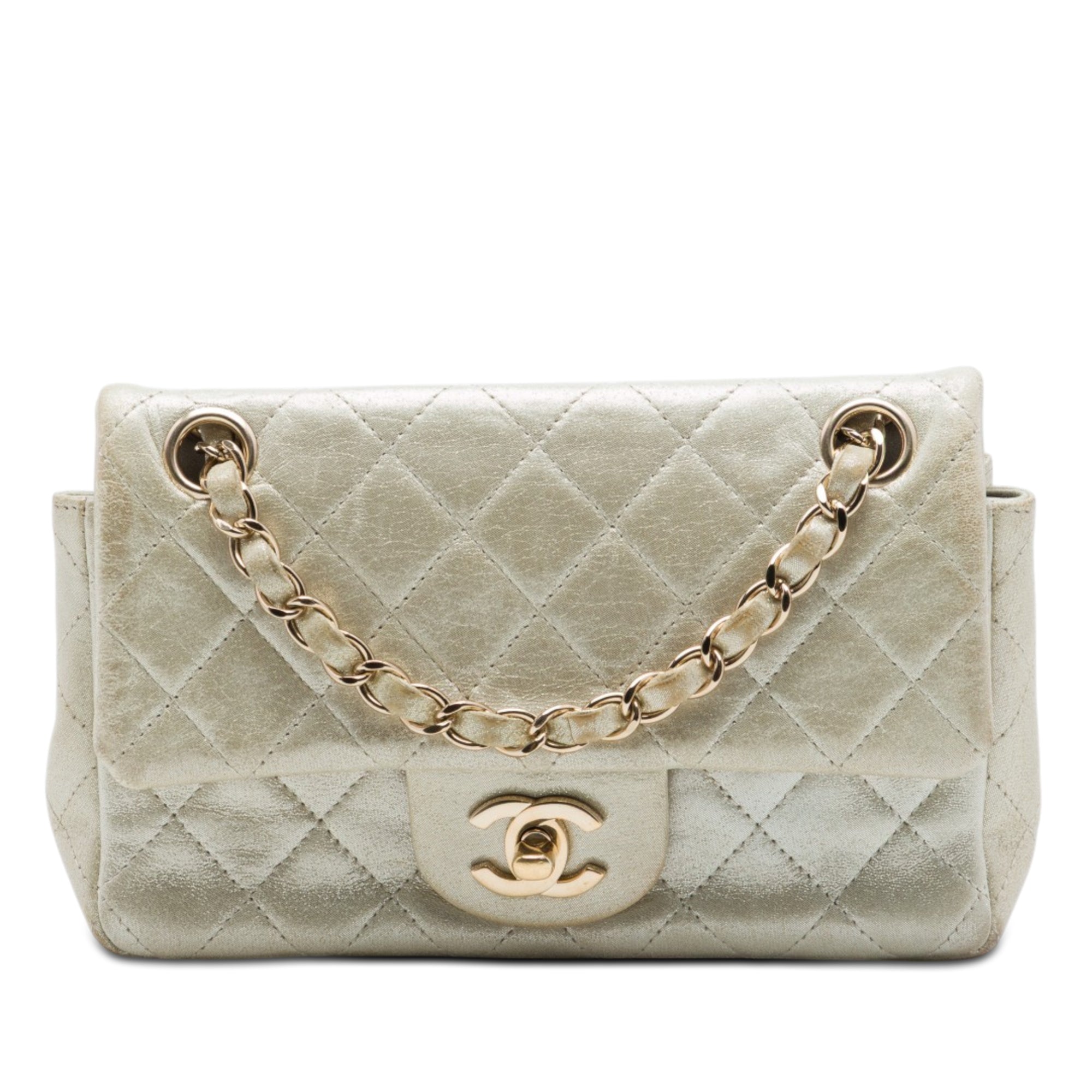 Chanel Mini Rectangular Classic Iridescent Lambskin Single Flap - image 1