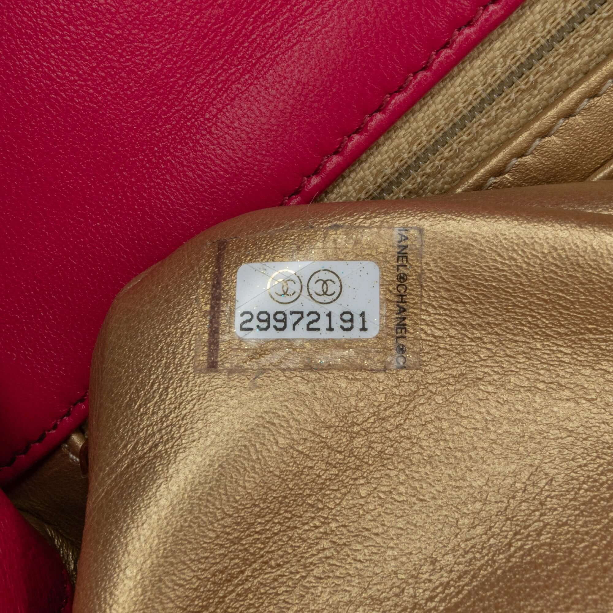 Chanel Mini Square Classic Lambskin Pearl Crush Single Flap