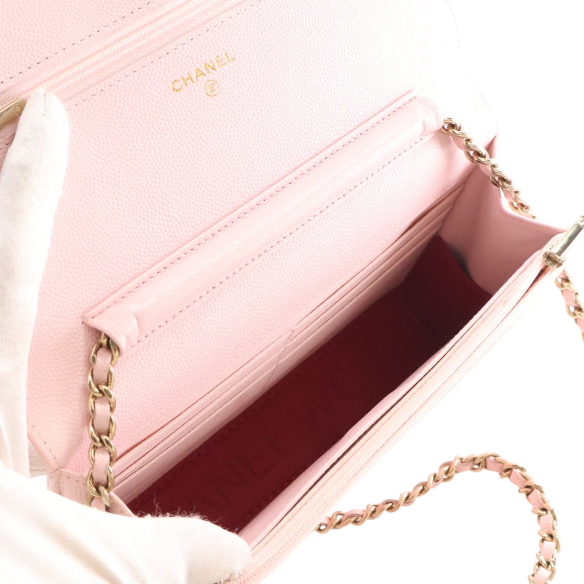 Chanel Classic Caviar Wallet On Chain - image 6