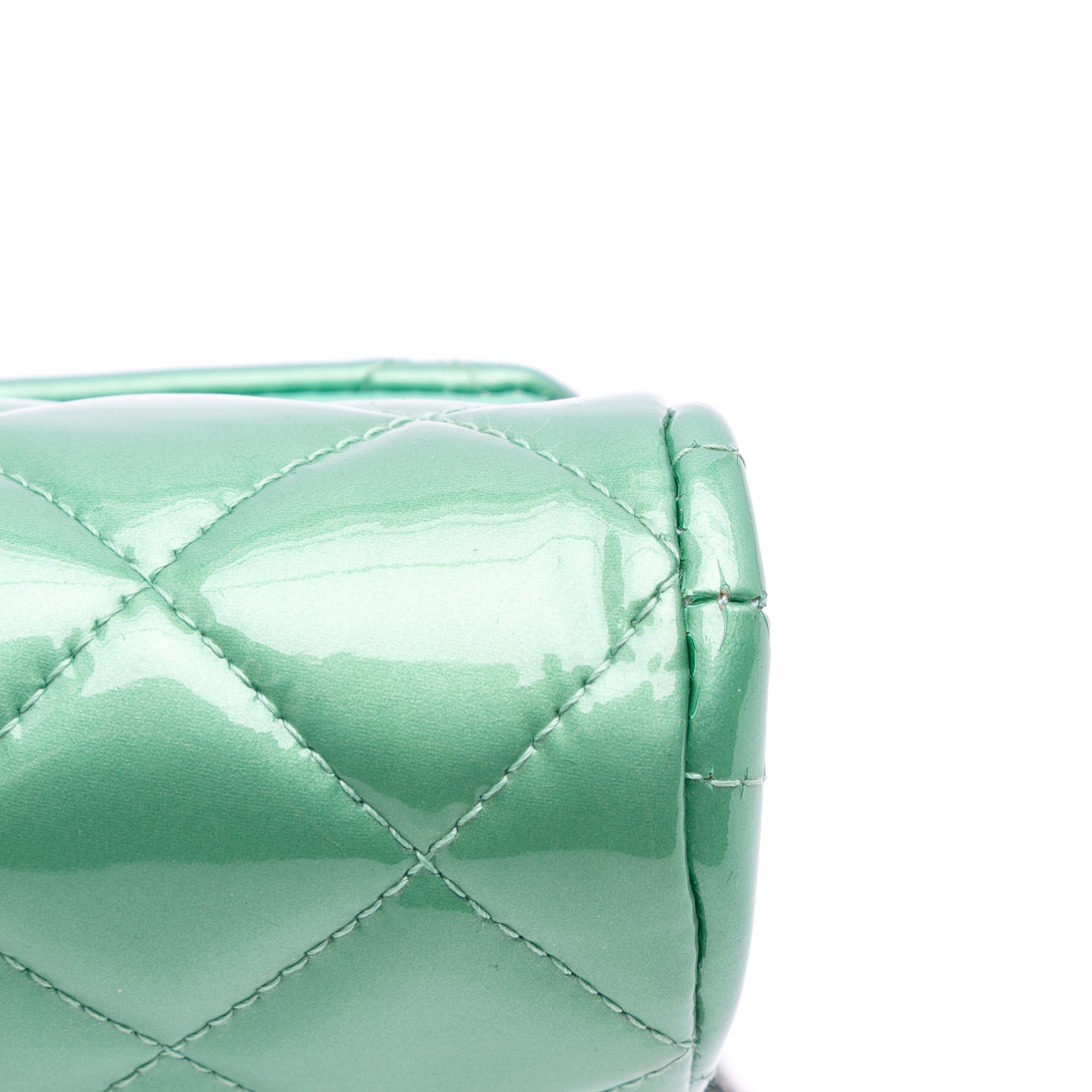 Chanel Quilted Patent New Clutch on Chain - image 11