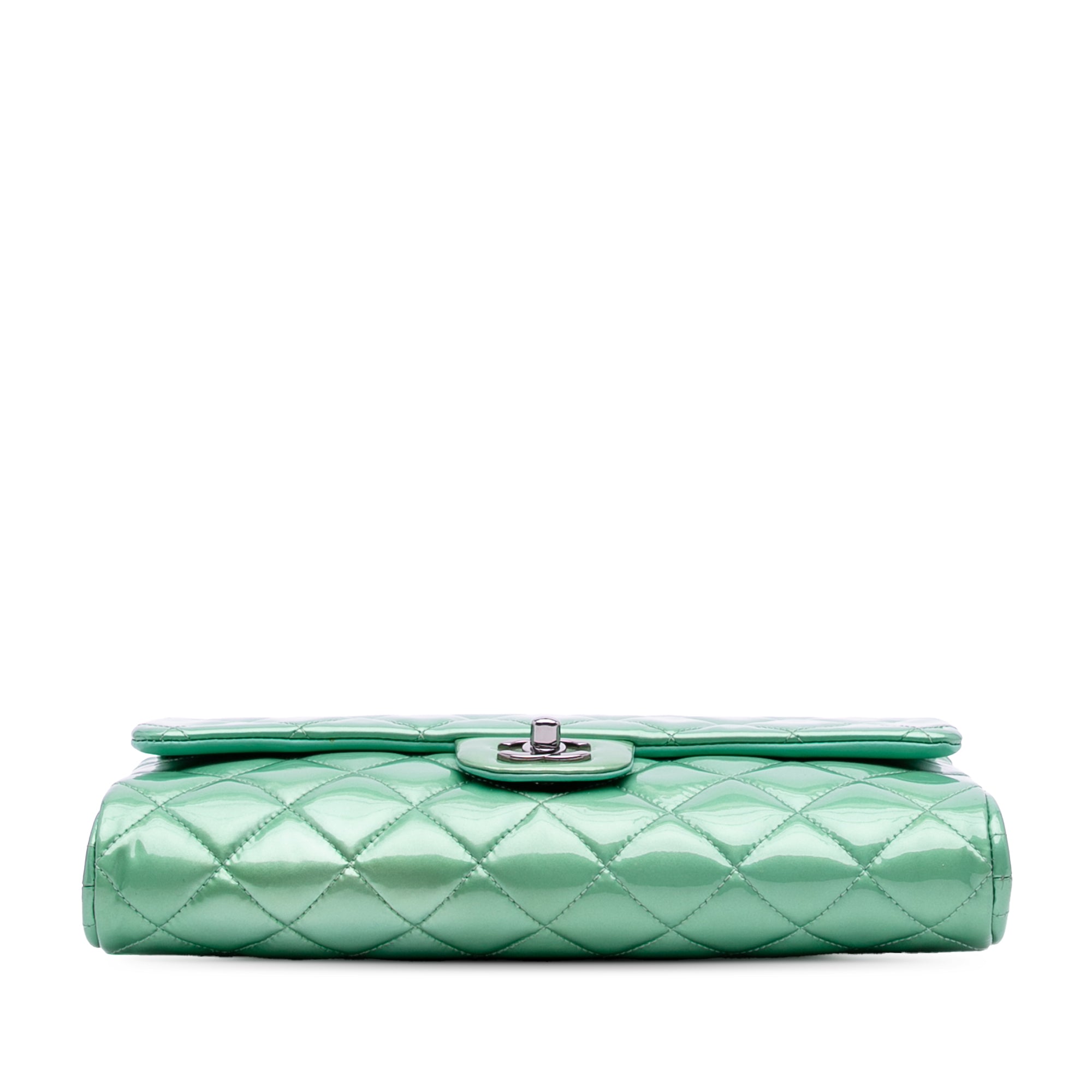 Chanel Quilted Patent New Clutch on Chain - image 3