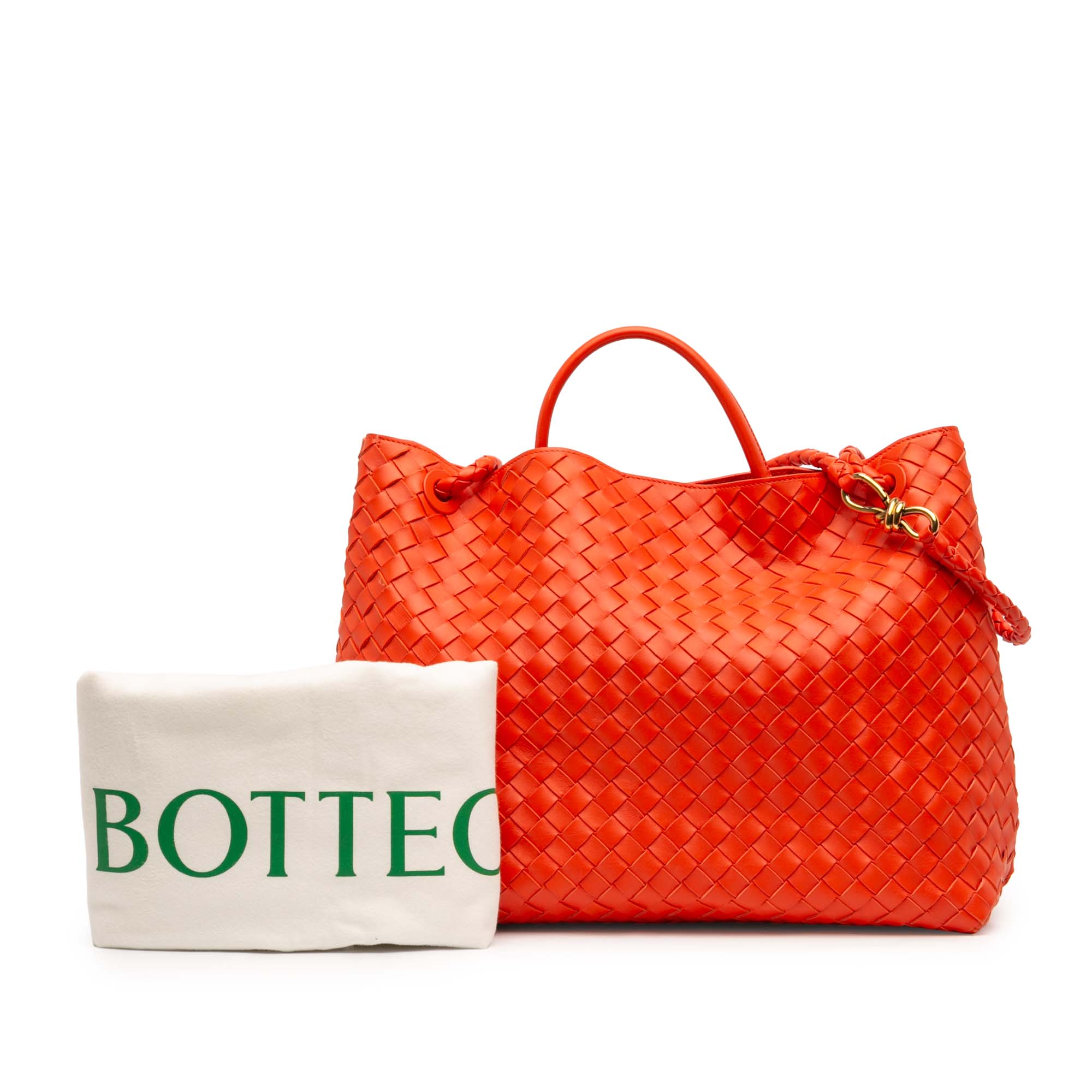 Bottega Veneta Large Lambskin Intrecciato Andiamo Satchel - image 11