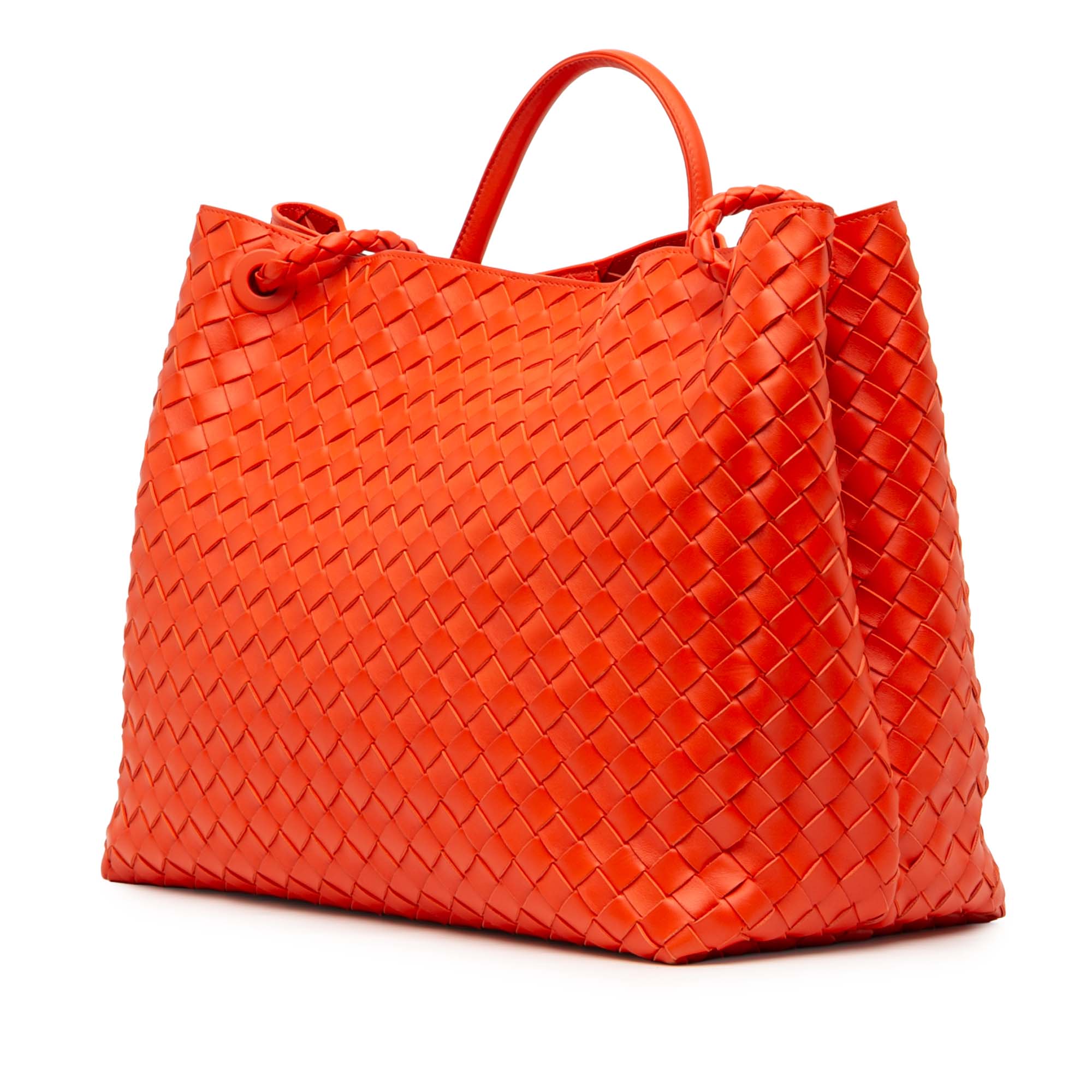 Bottega Veneta Large Lambskin Intrecciato Andiamo Satchel - image 2