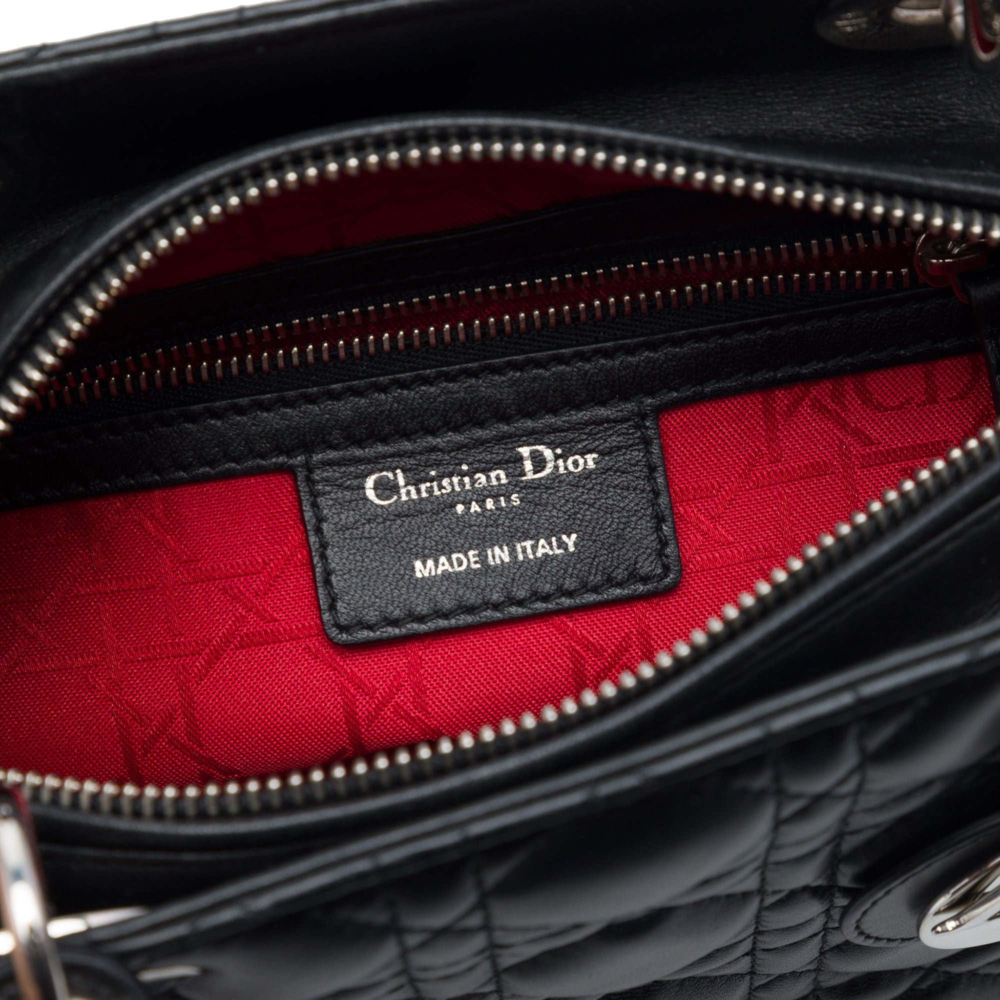 Dior Medium Lambskin Cannage Lady Dior - image 5