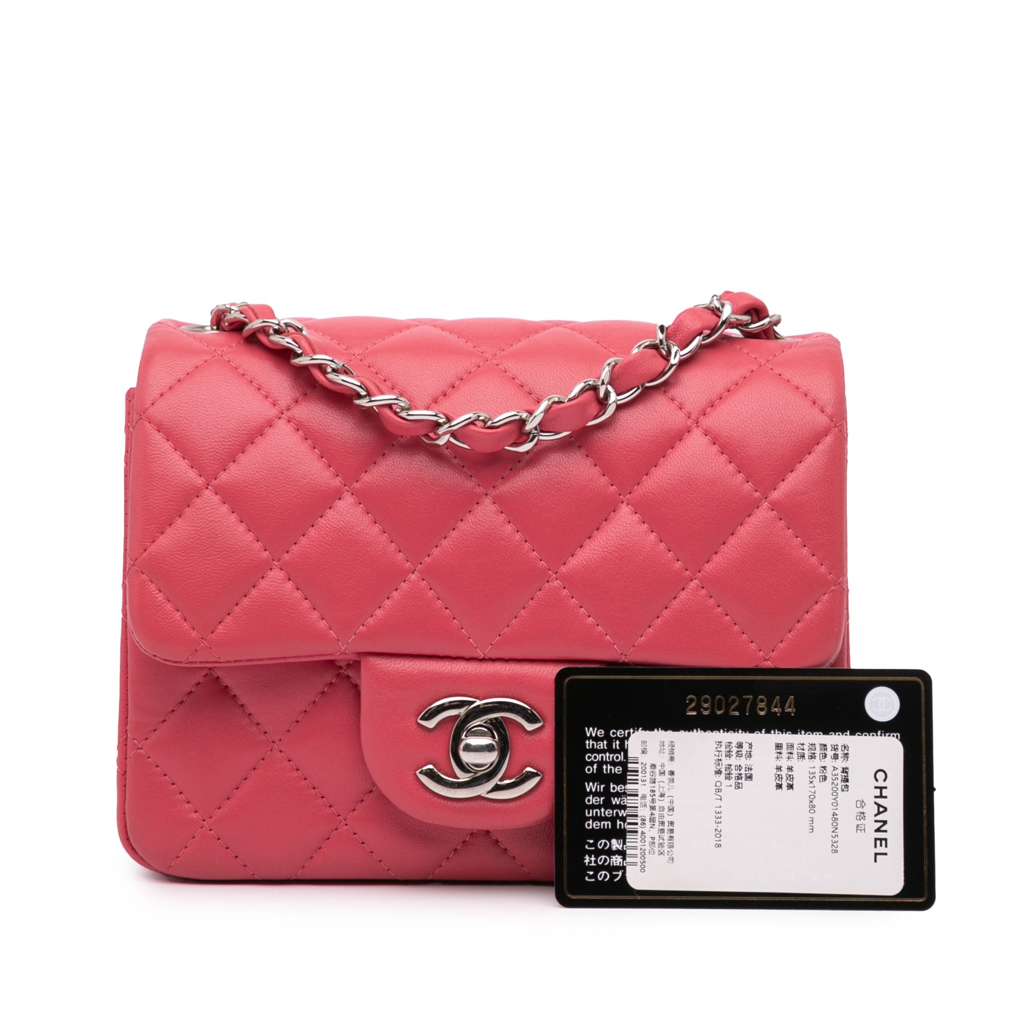 Chanel Mini Square Classic Lambskin Single Flap - image 11
