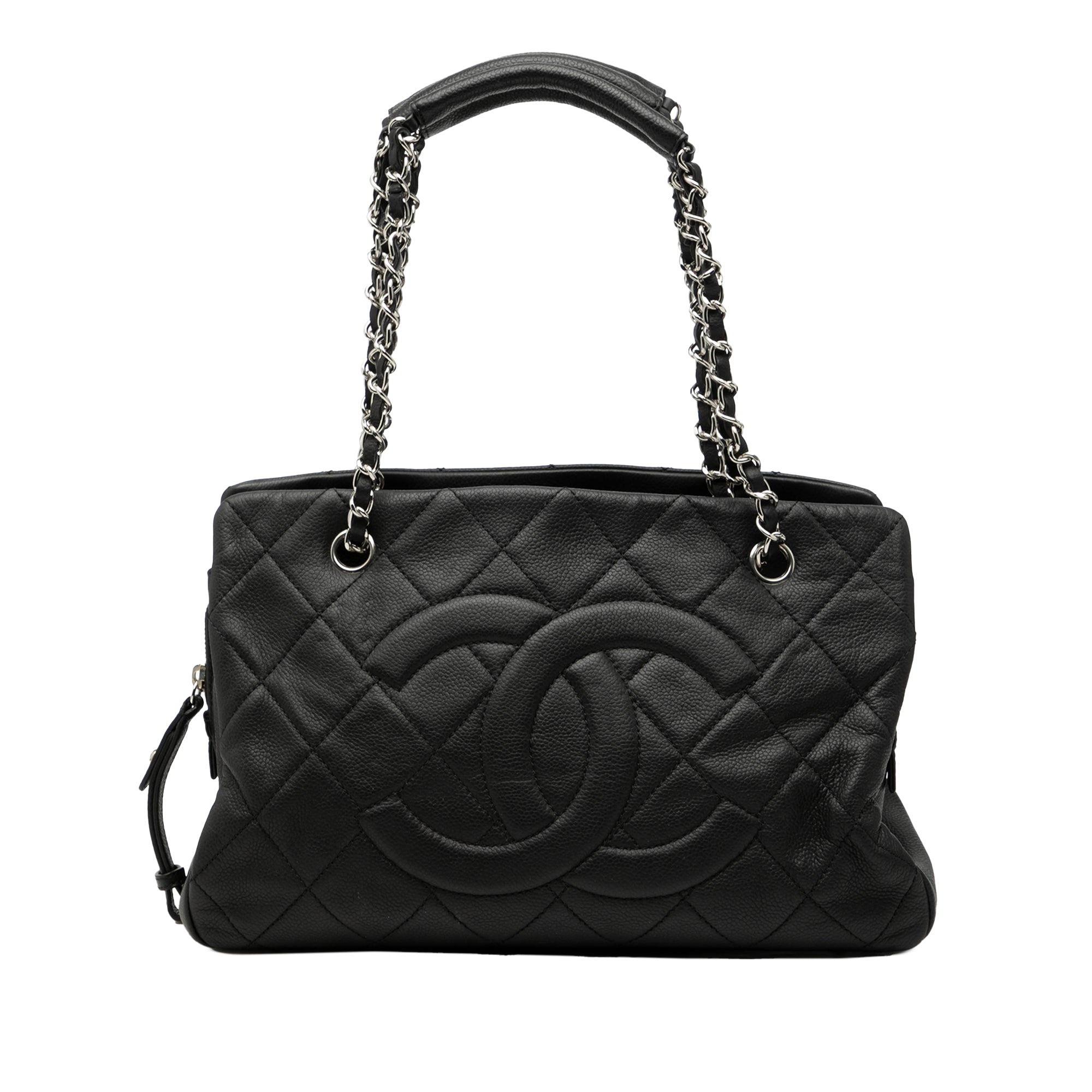 Chanel CC Quilted Caviar Soft Tote - image 1