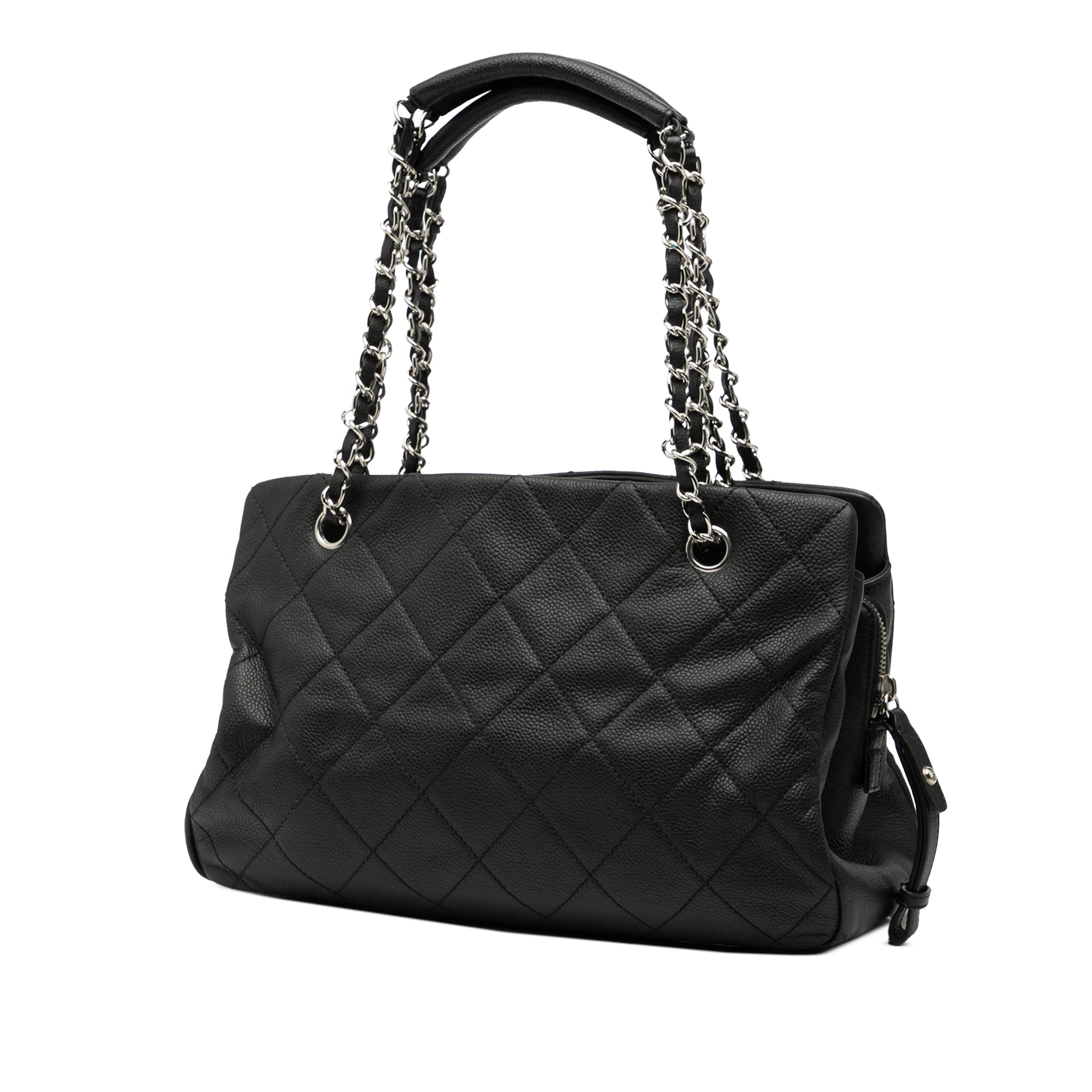 Chanel CC Quilted Caviar Soft Tote - image 2