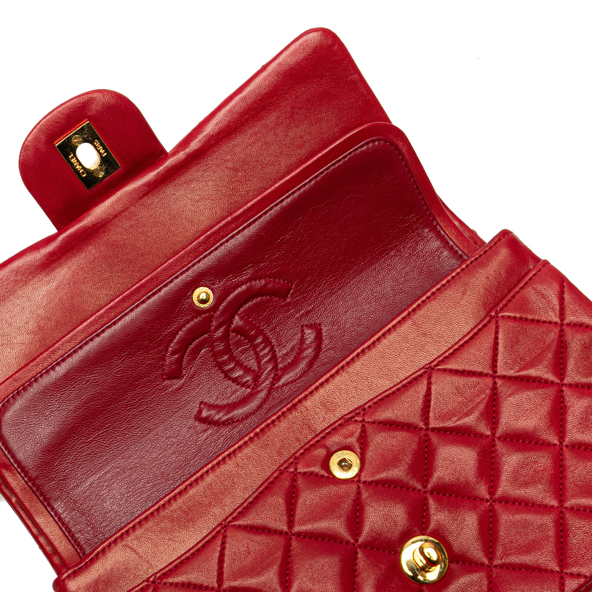 Chanel Small Classic Lambskin Double Flap - image 9