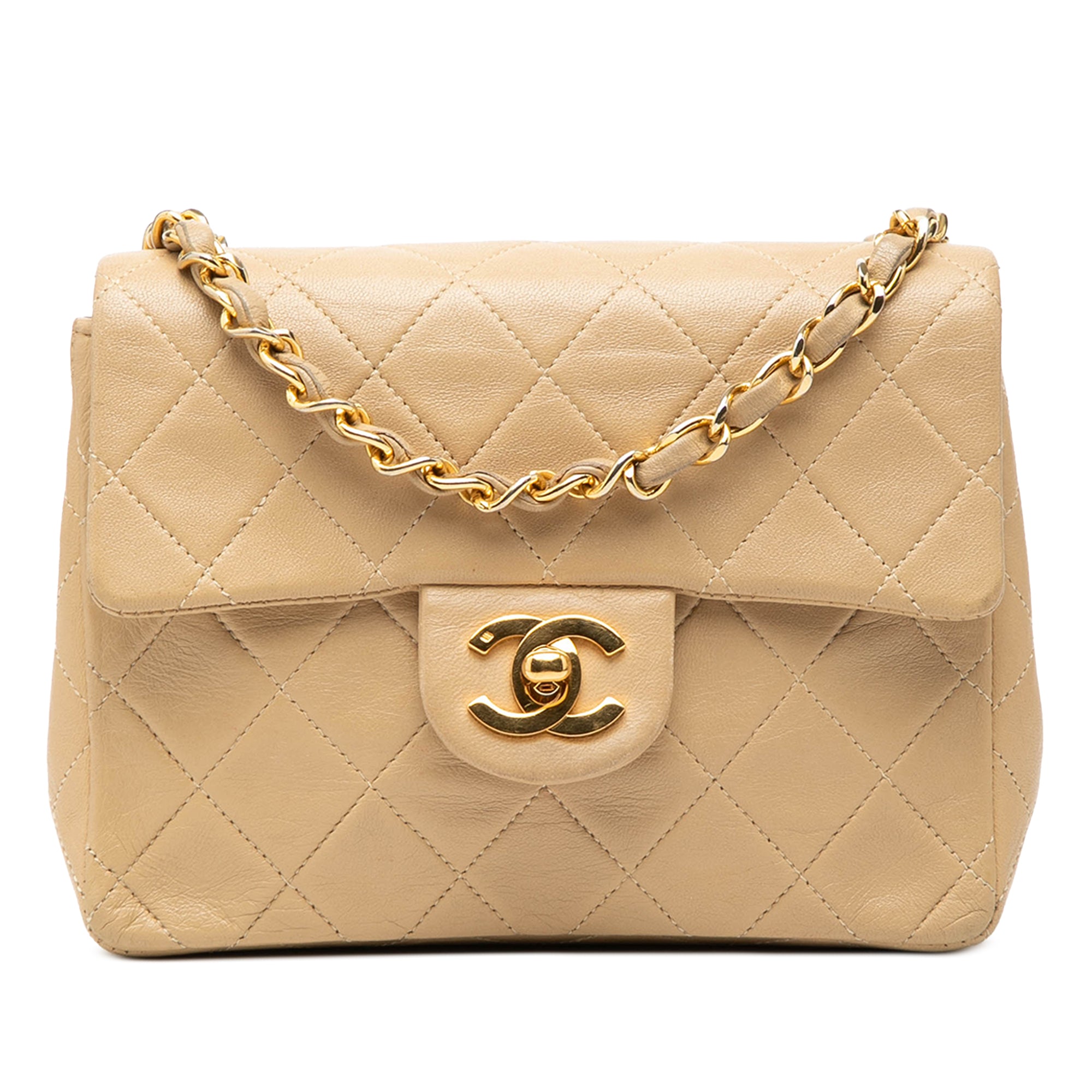 Chanel Mini Square Classic Lambskin Single Flap - image 1