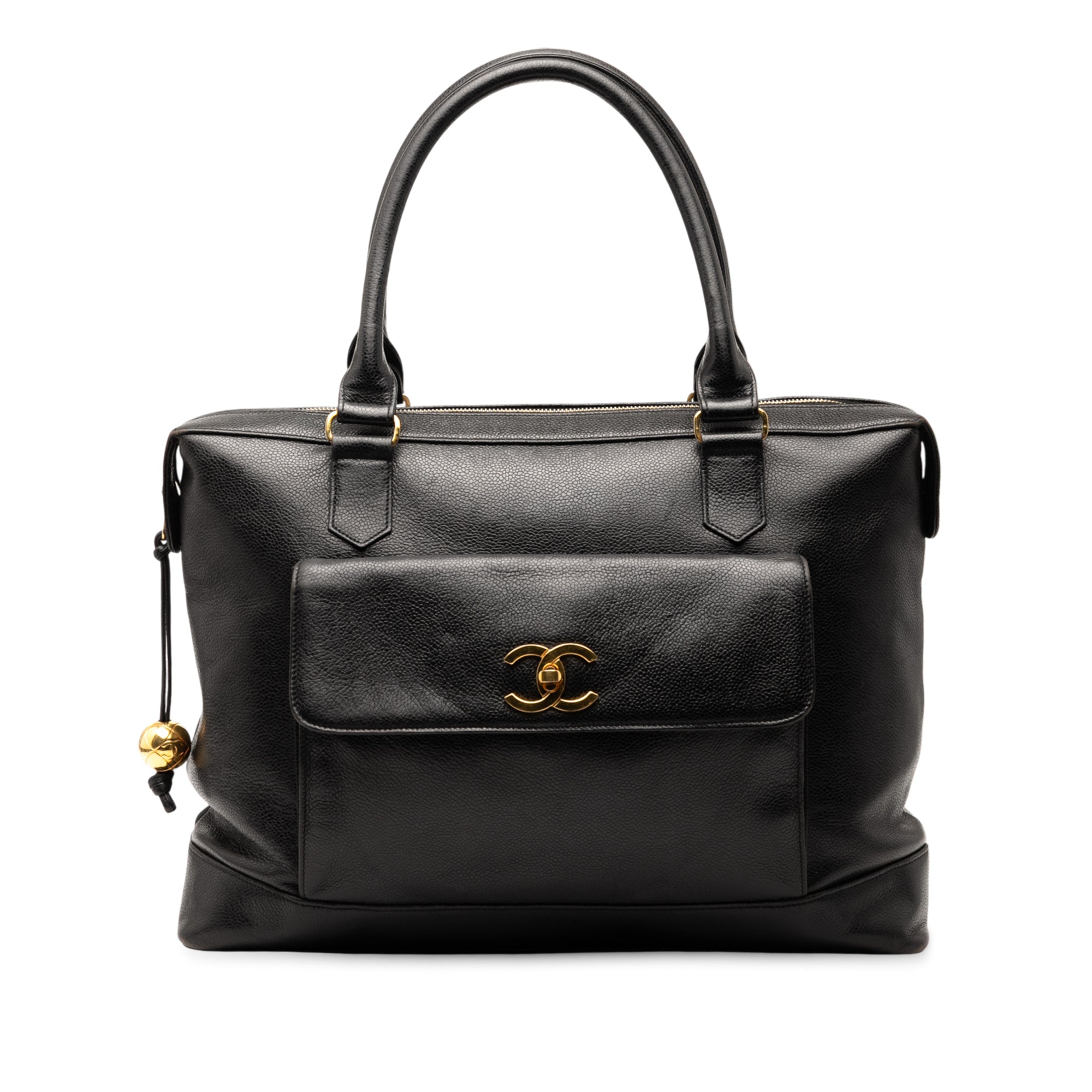 Chanel CC Caviar Front Pocket Tote - image 1