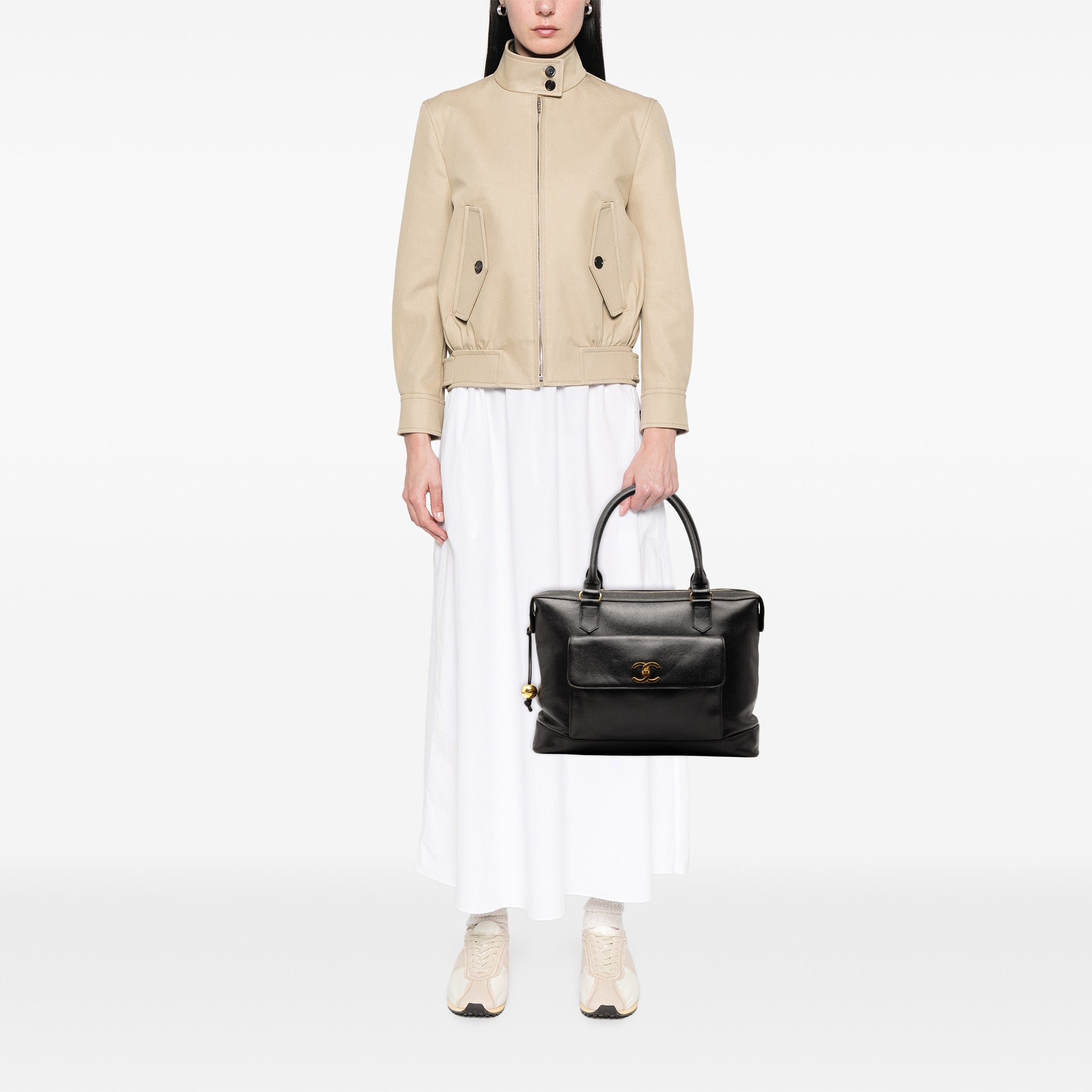 Chanel CC Caviar Front Pocket Tote - image 7