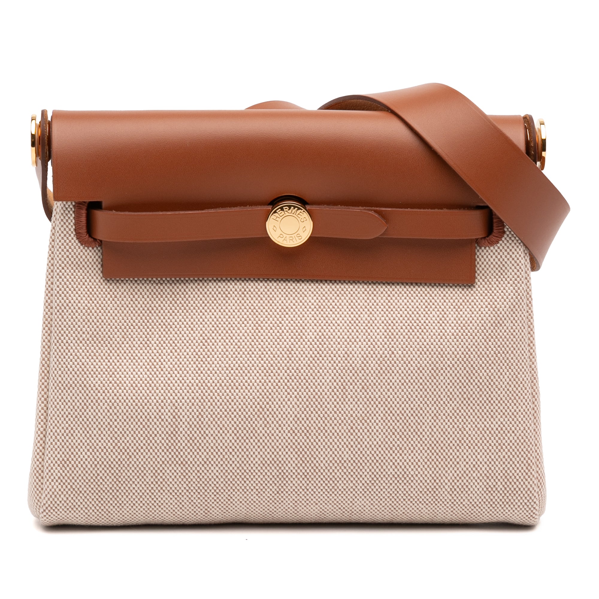 Hermès Military Toile and Vache Hunter Herbag Zip 20 - image 1