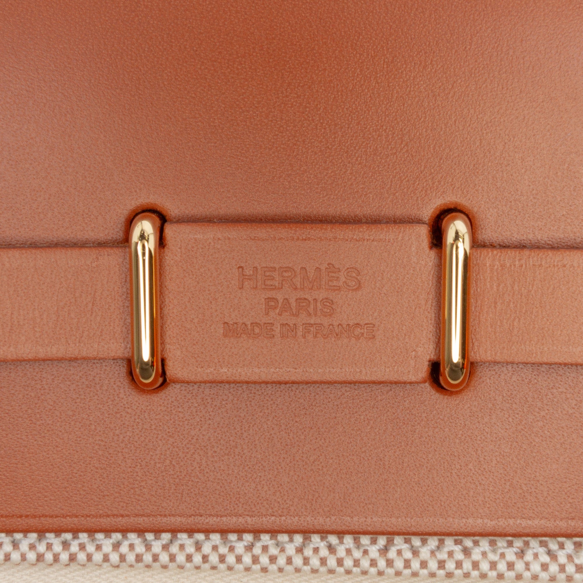 Hermès Military Toile and Vache Hunter Herbag Zip 20 - image 5