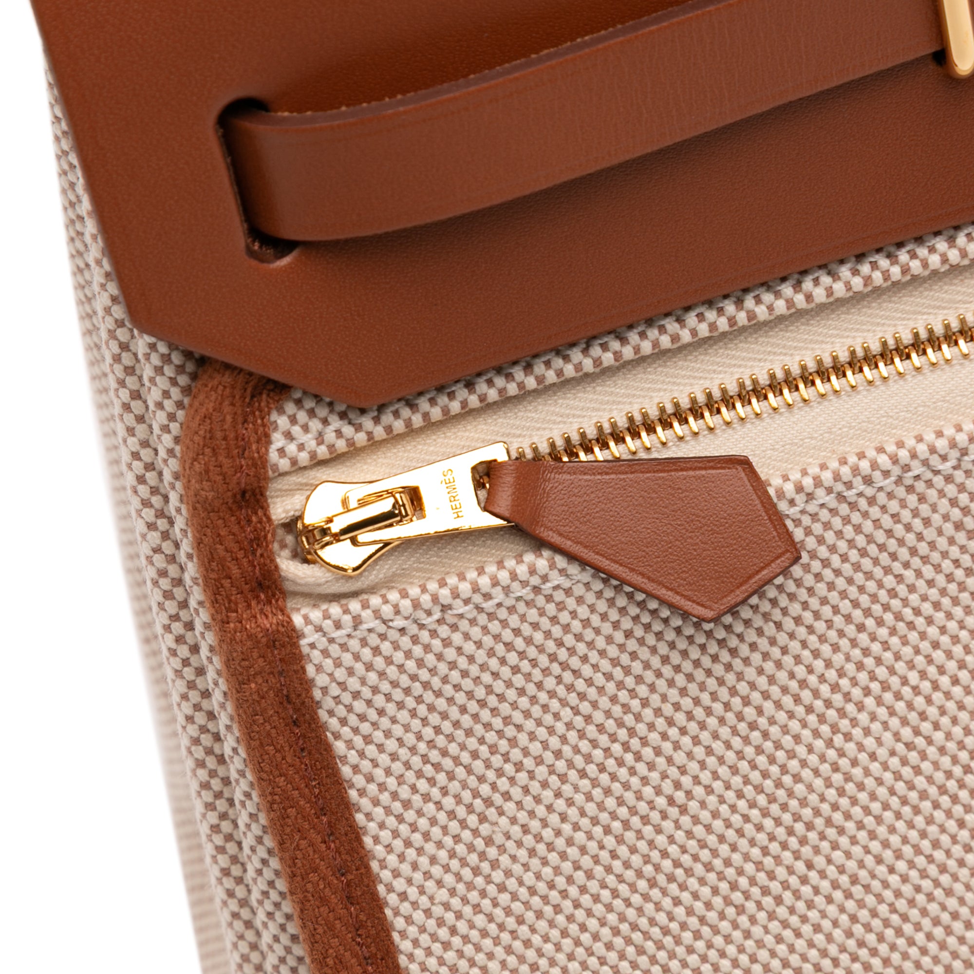 Hermès Military Toile and Vache Hunter Herbag Zip 20 - image 7