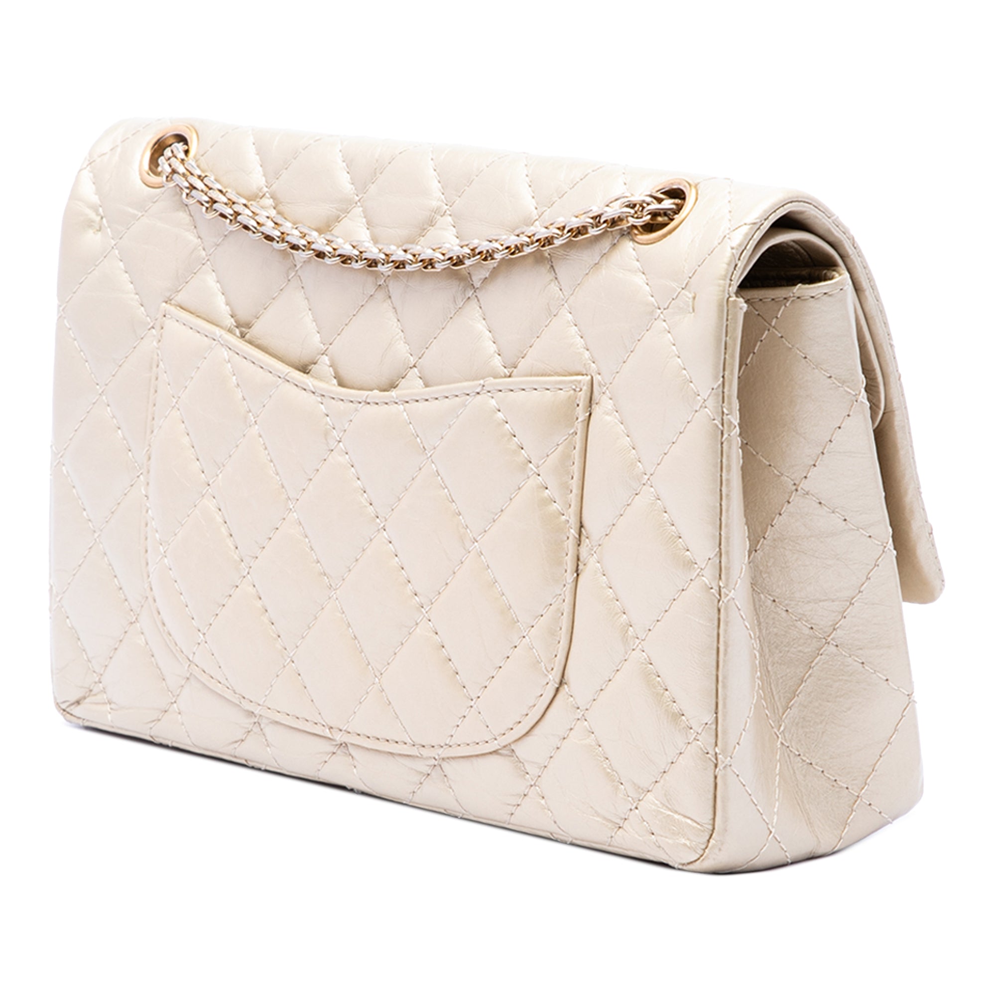 Chanel Quilted Metallic Aged Calfskin Reissue 2.55 Double Flap 226 - image 2