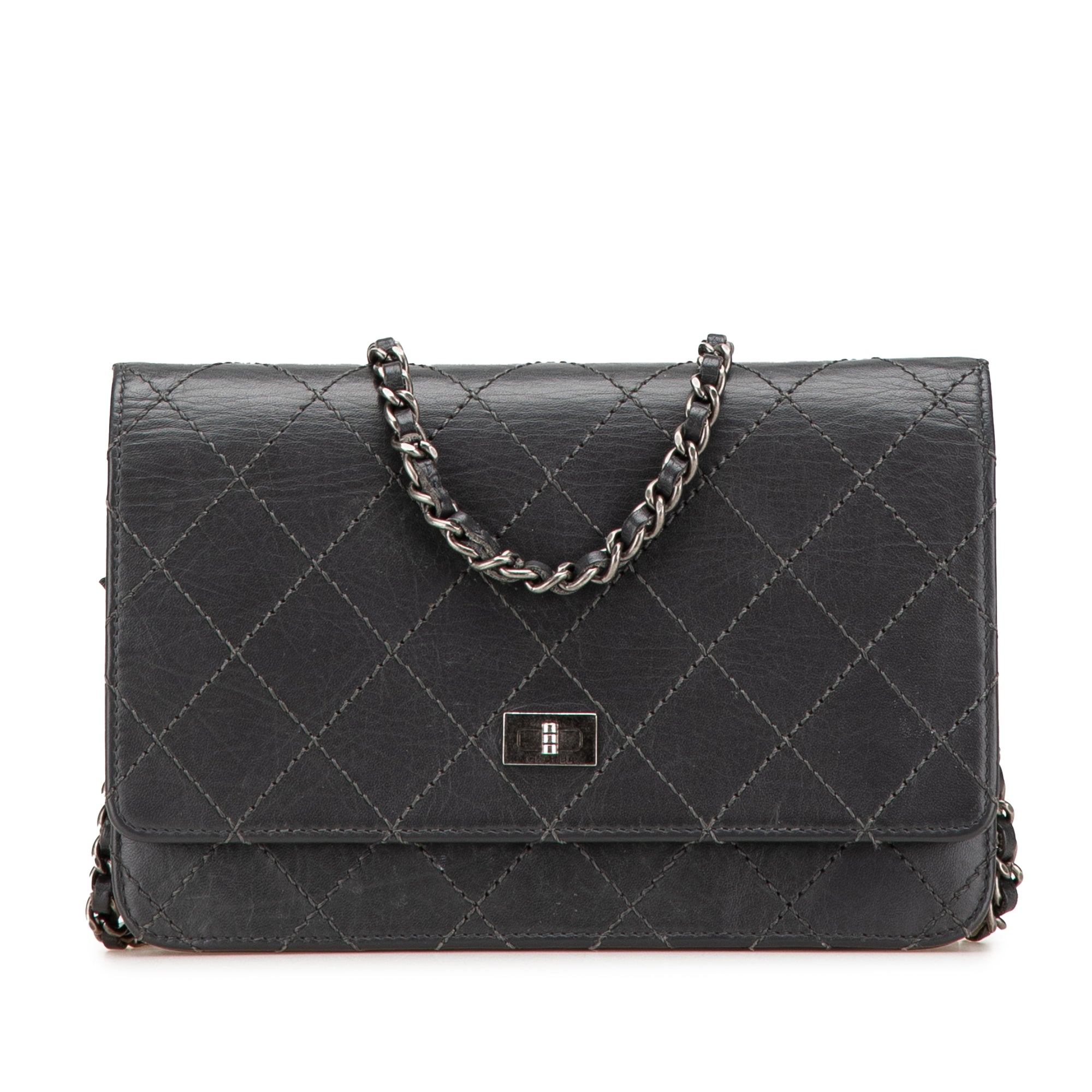 Chanel Reissue 2.55 Stitched Calfskin Wallet on Chain - image 1