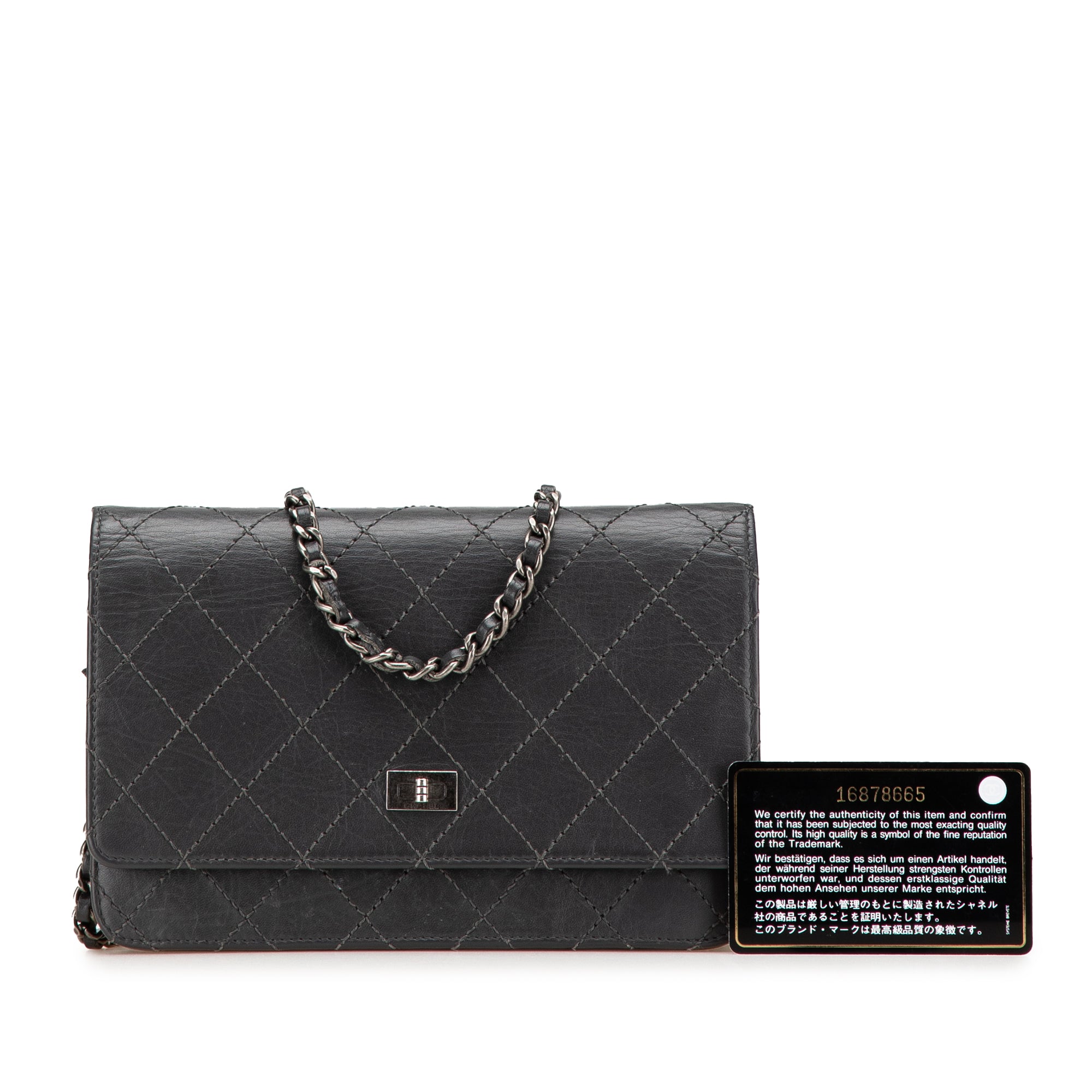 Chanel Reissue 2.55 Stitched Calfskin Wallet on Chain - image 14