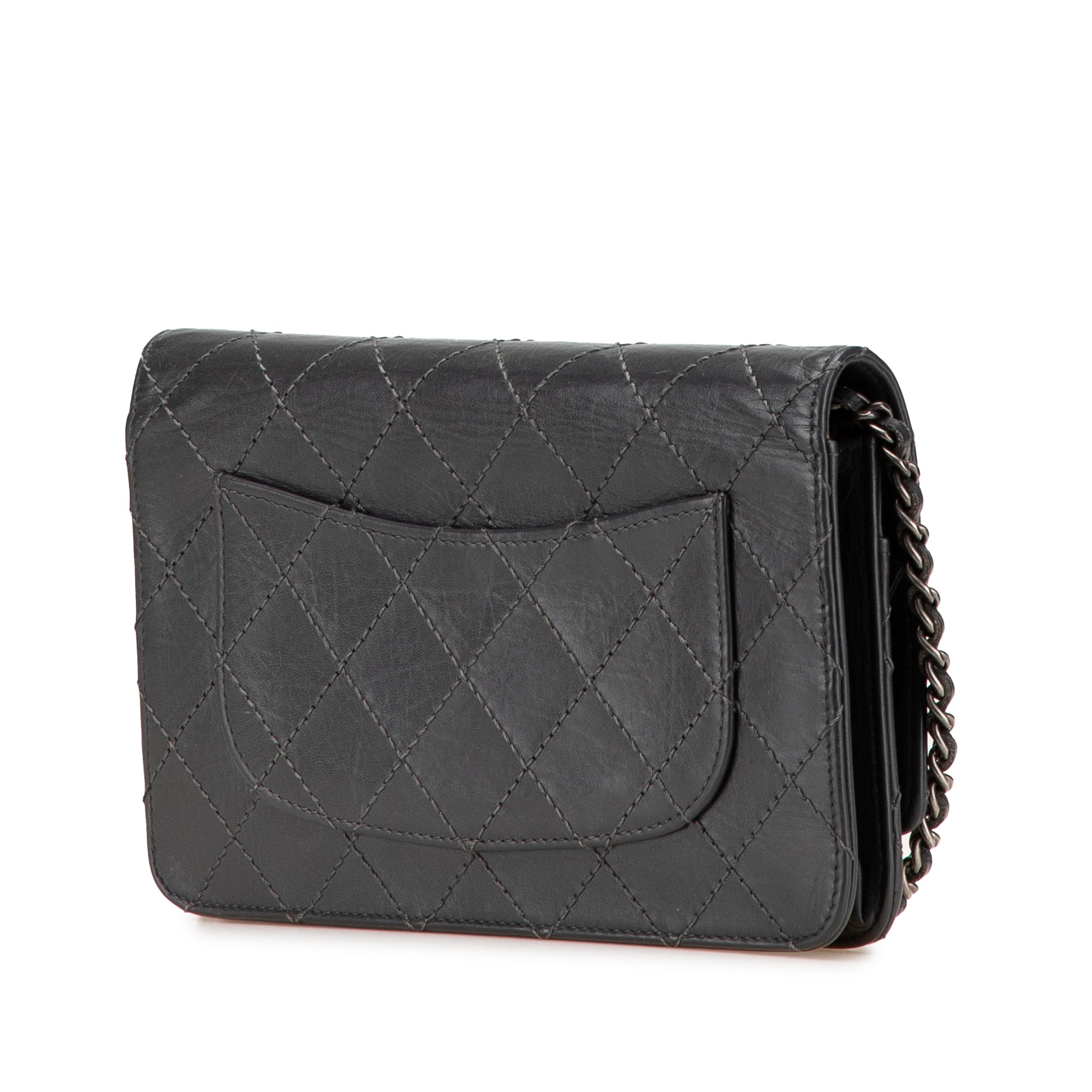 Chanel Reissue 2.55 Stitched Calfskin Wallet on Chain - image 2