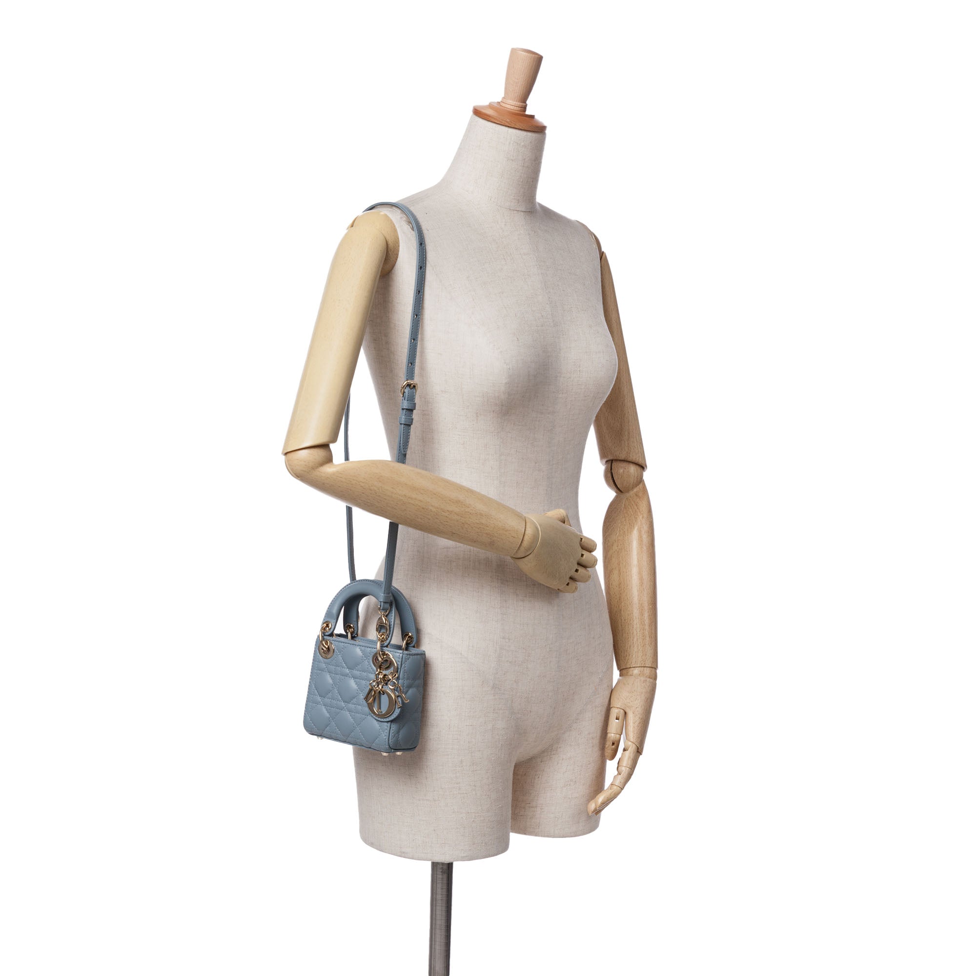 Dior Micro Lambskin Cannage Lady Dior - image 9