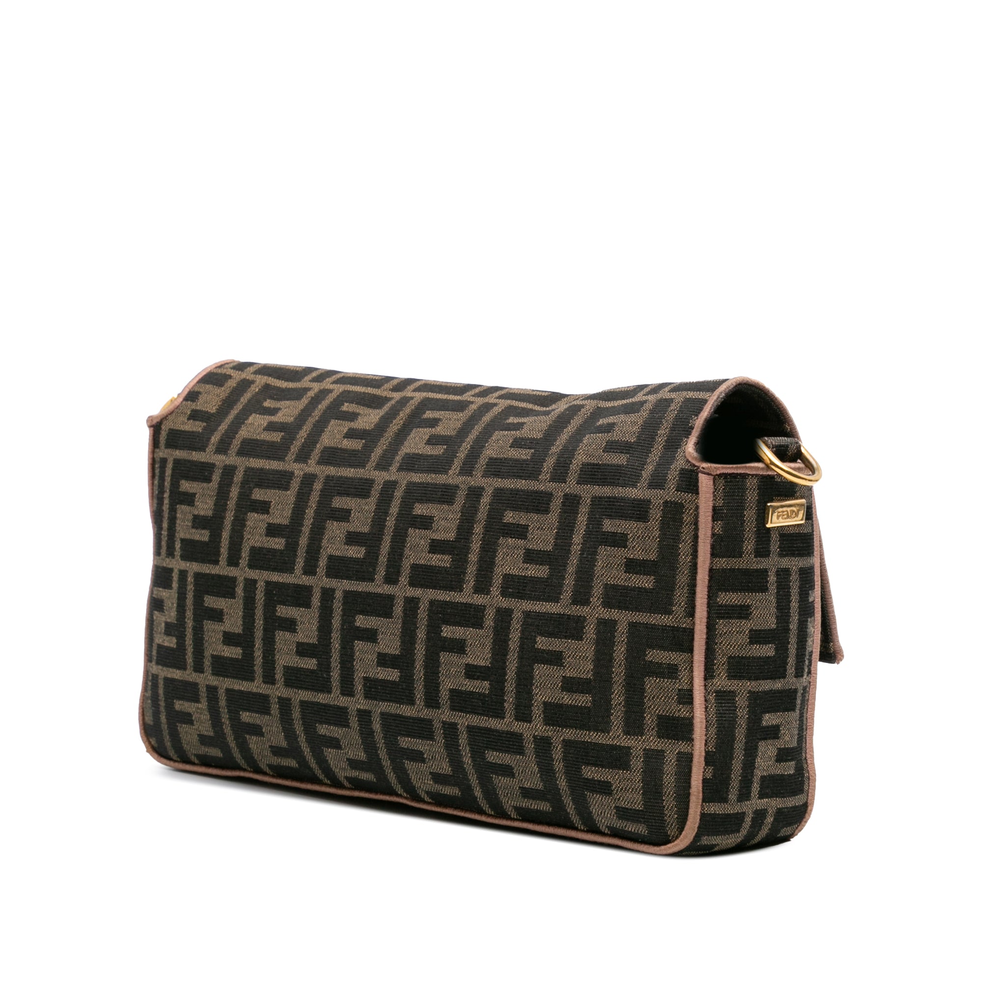 Fendi Zucca Embroidered Canvas Paisley Baguette Satchel - image 2
