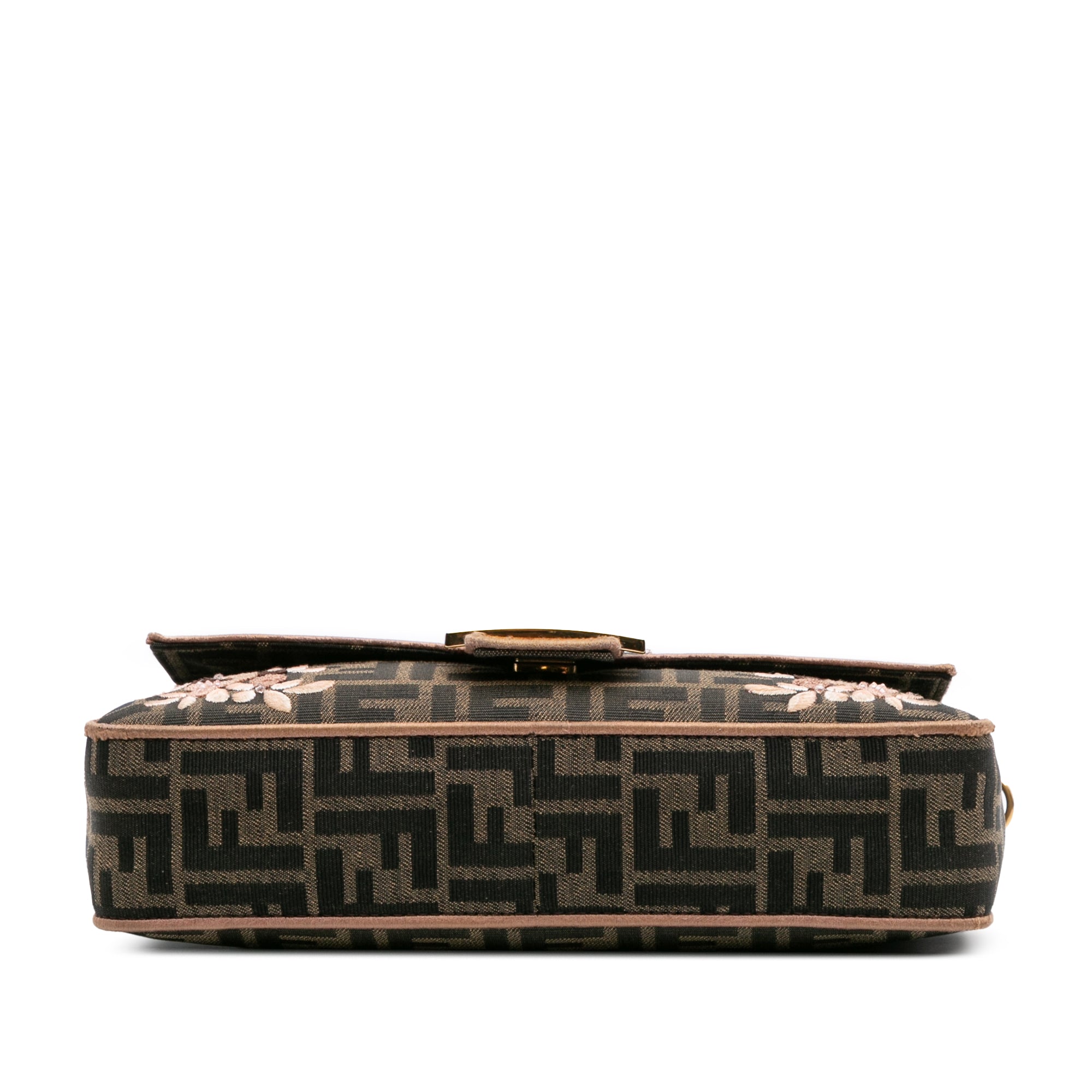 Fendi Zucca Embroidered Canvas Paisley Baguette Satchel - image 3