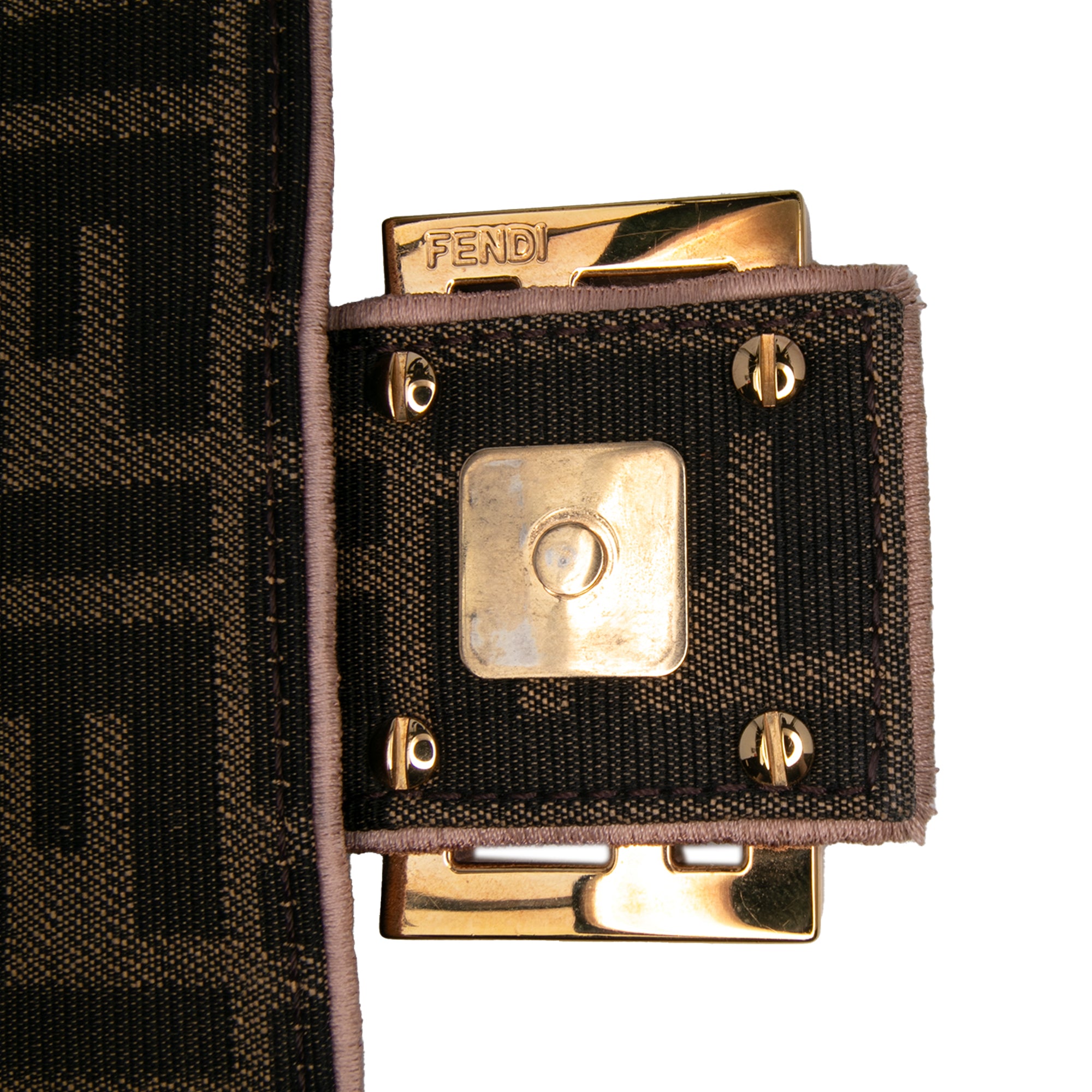 Fendi Zucca Embroidered Canvas Paisley Baguette Satchel - image 7