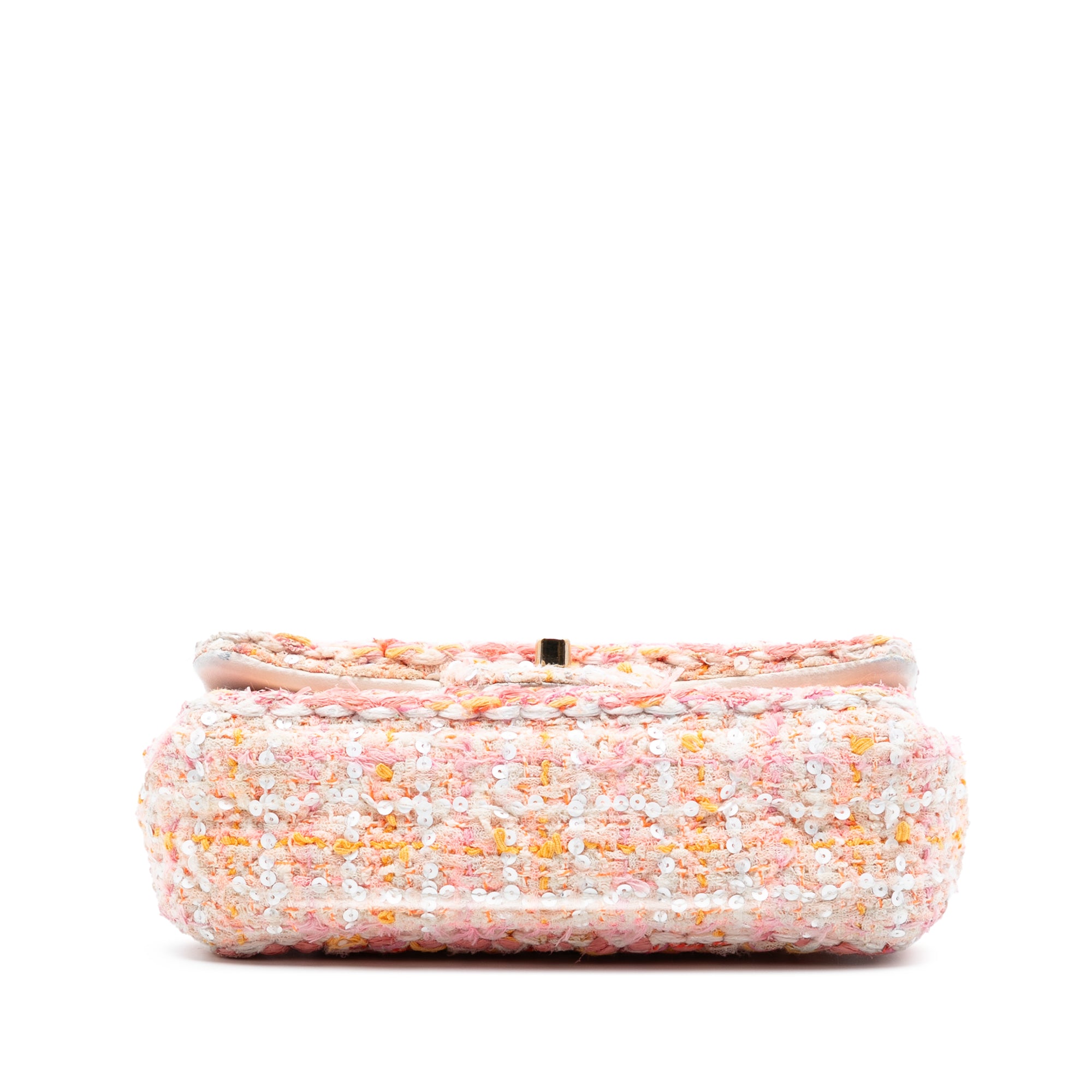 Chanel Mini Rectangular Classic Tweed Sequin Braided Single Flap - image 3