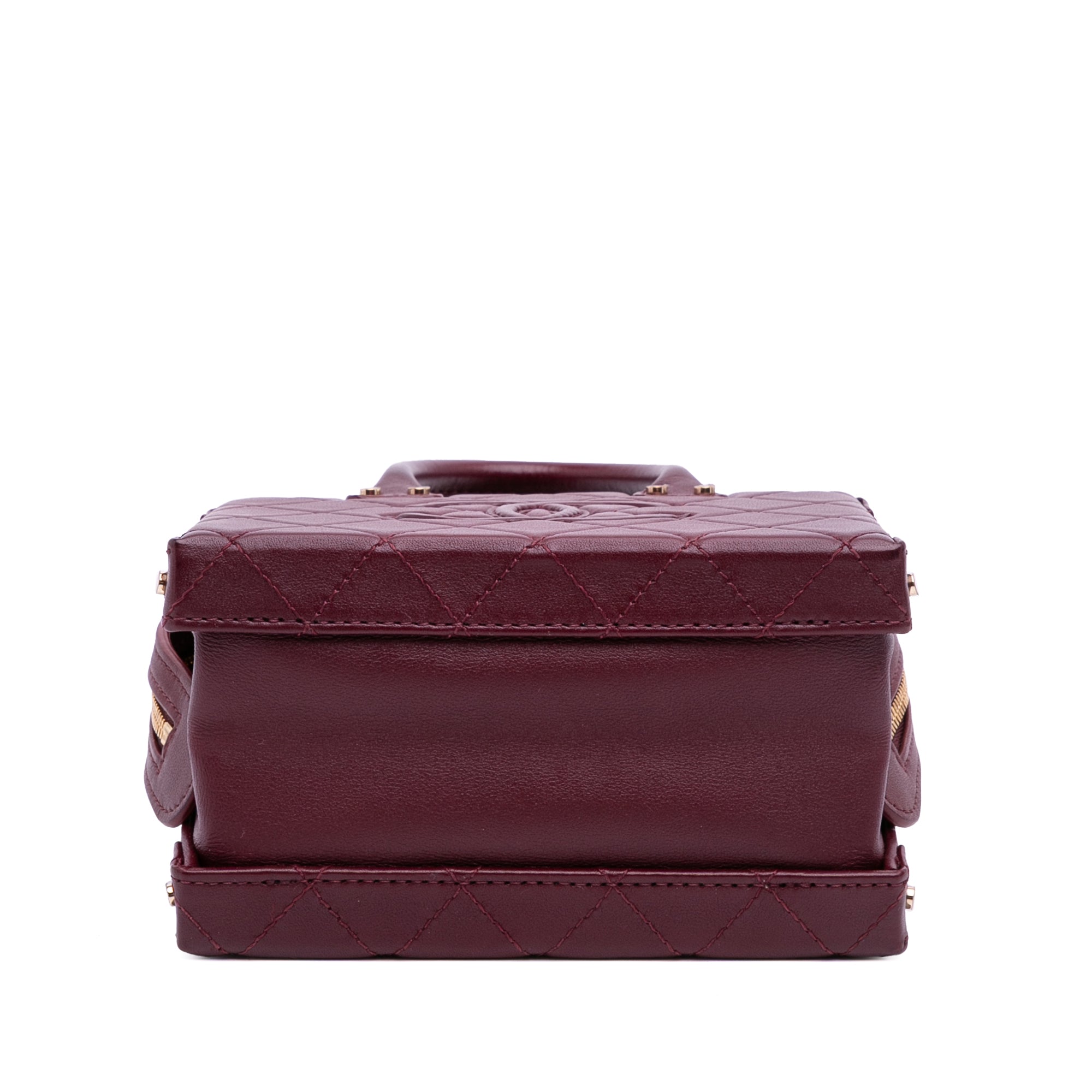 Chanel Small CC Quilted Calfskin Top Handle Convertible Vanity Case - image 3