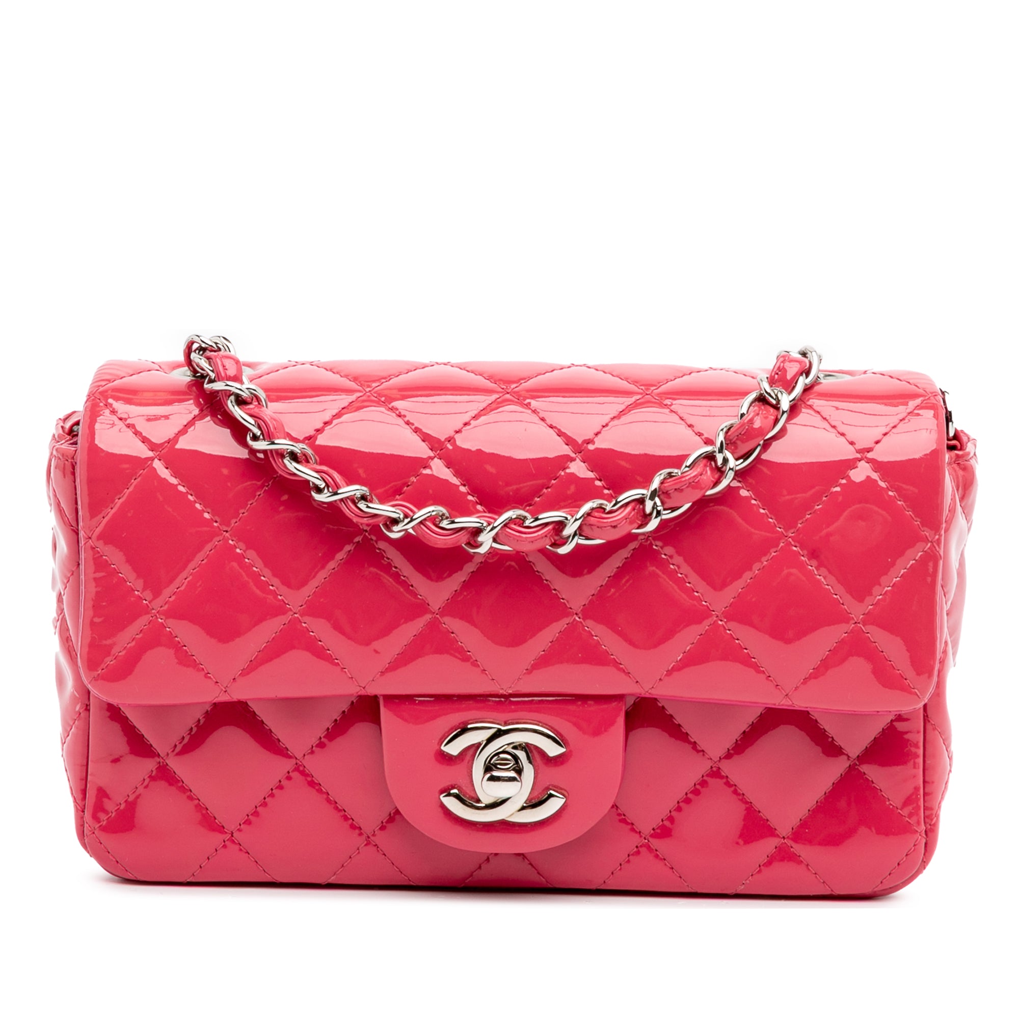 Chanel Mini Rectangular Classic Patent Single Flap - image 1