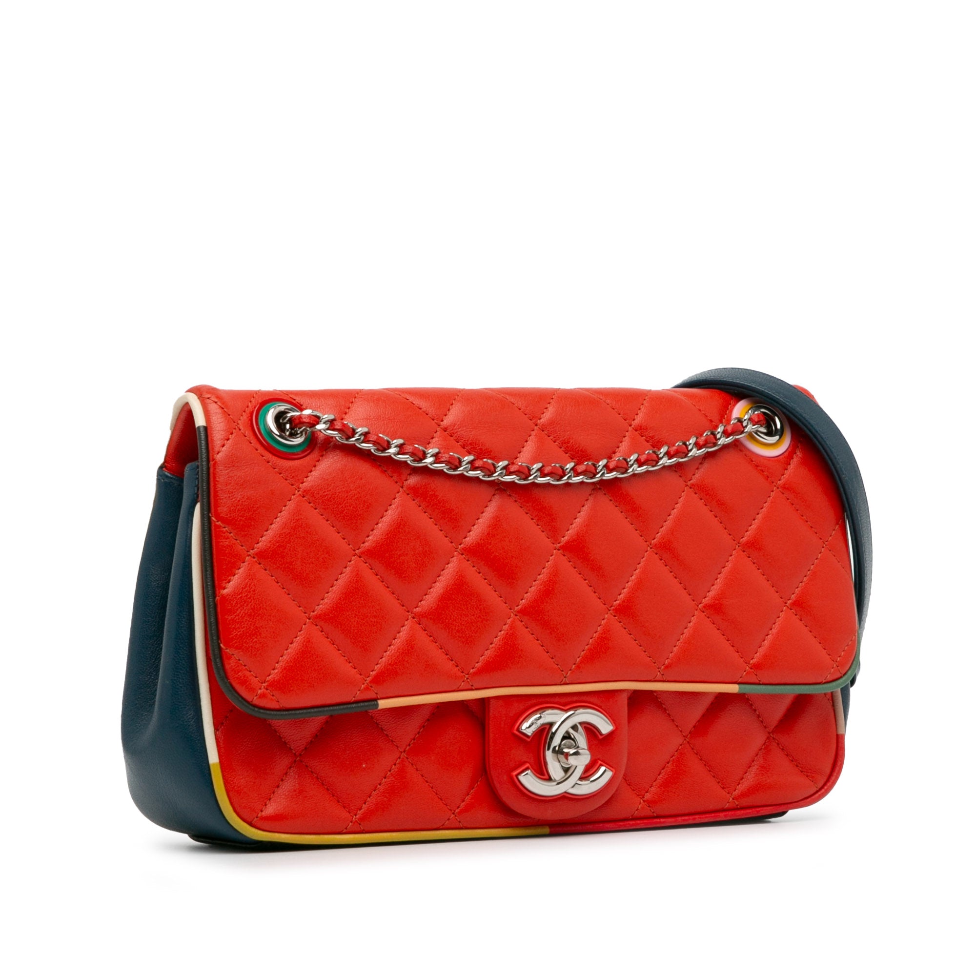 Chanel Medium Quilted Lambskin Cuba Color Flap - image 2