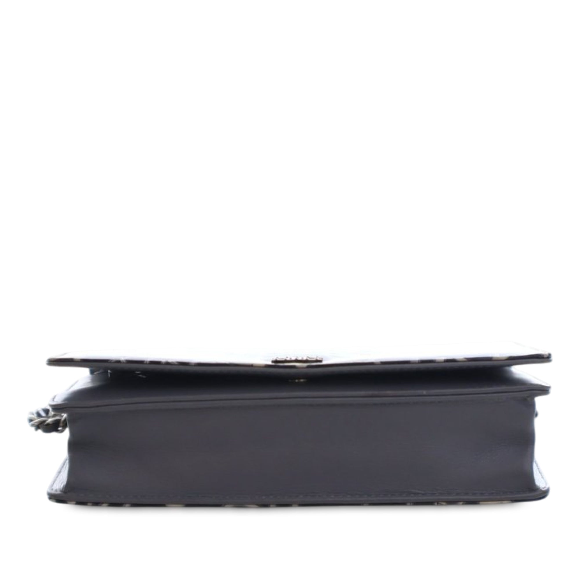 Chanel CC Embossed Patent Camellia Wallet On Chain - image 4
