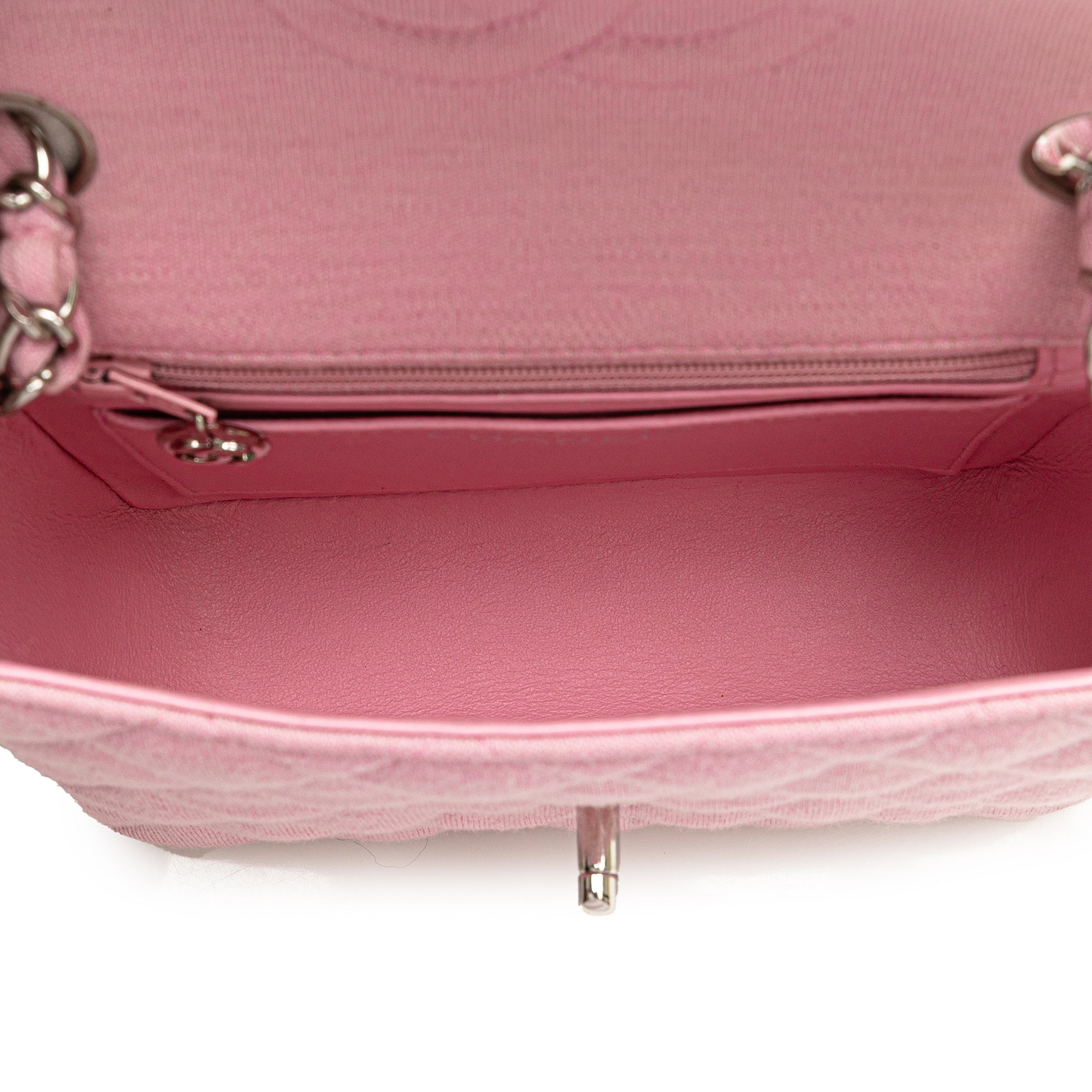 Chanel Mini Square Classic Jersey Single Flap - image 4
