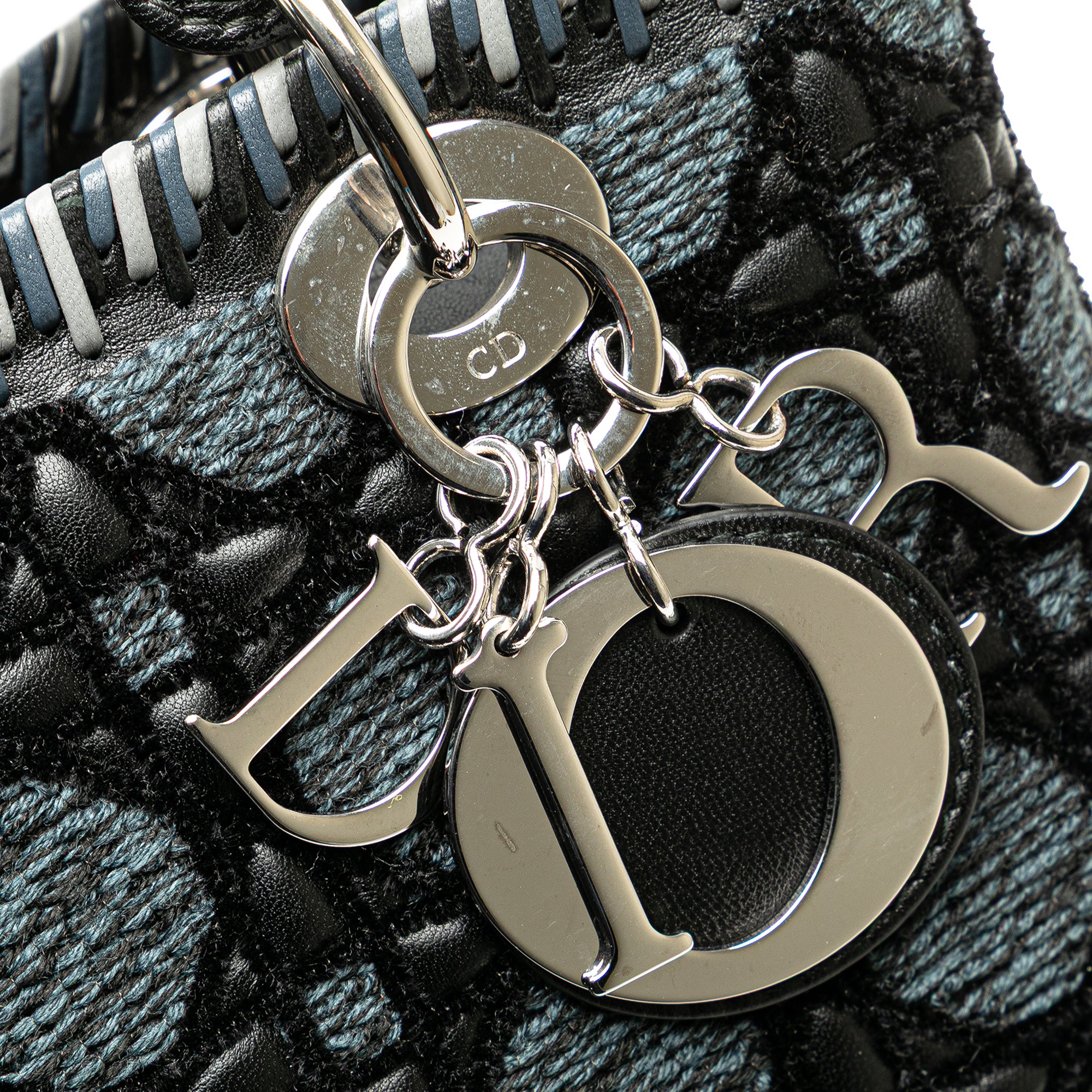 Dior Medium Tweed and Velvet Cannage Whipstitch Lady Dior - image 8