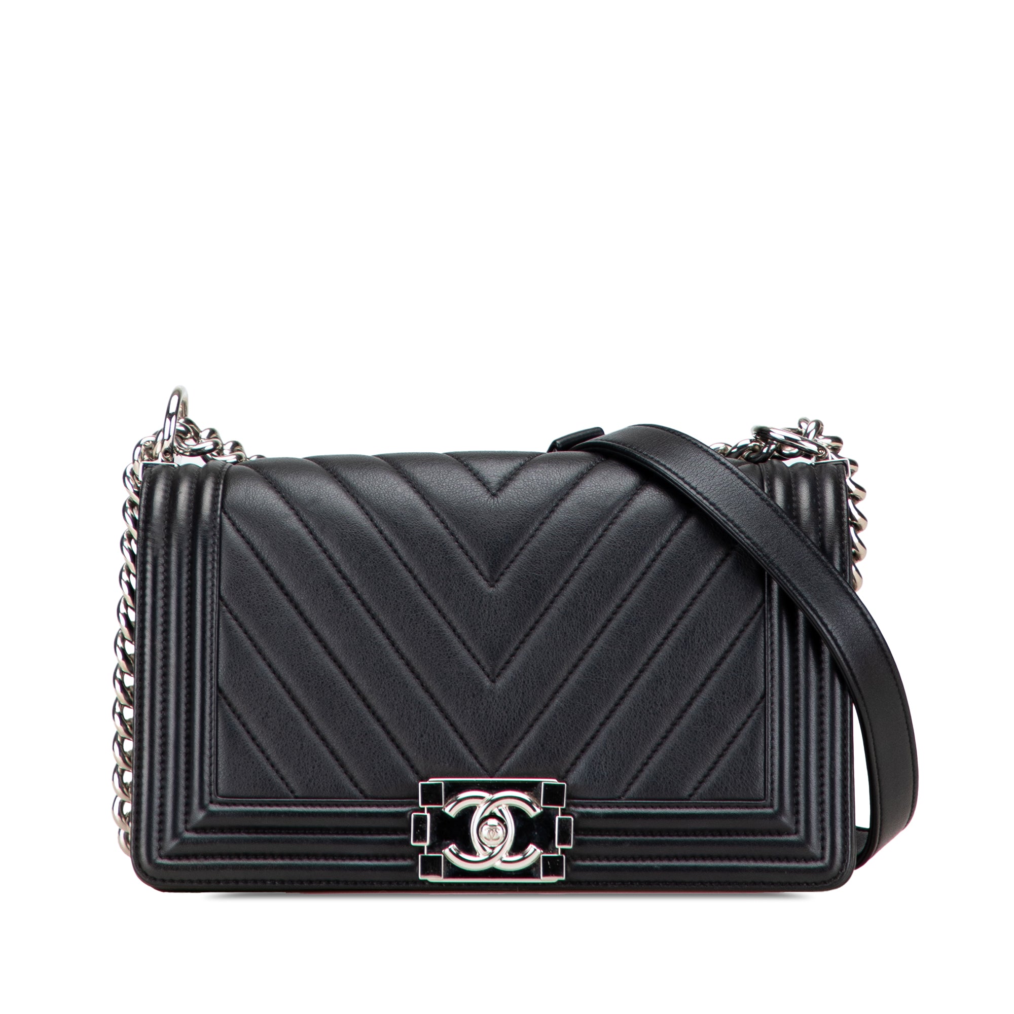 Chanel Old Medium Chevron Caviar Boy Flap - image 1