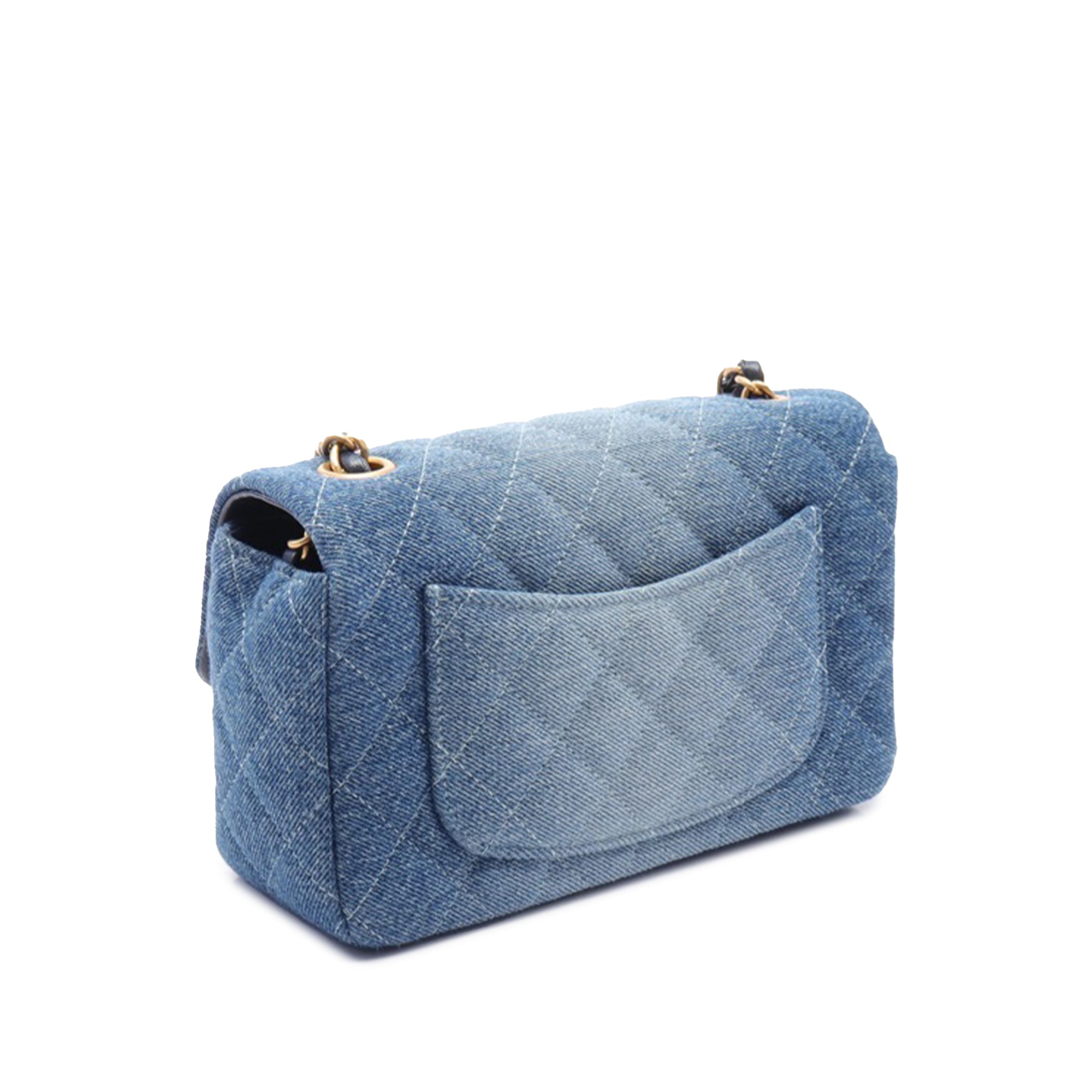 Chanel Mini Rectangular Quilted Washed Denim Flap - image 2