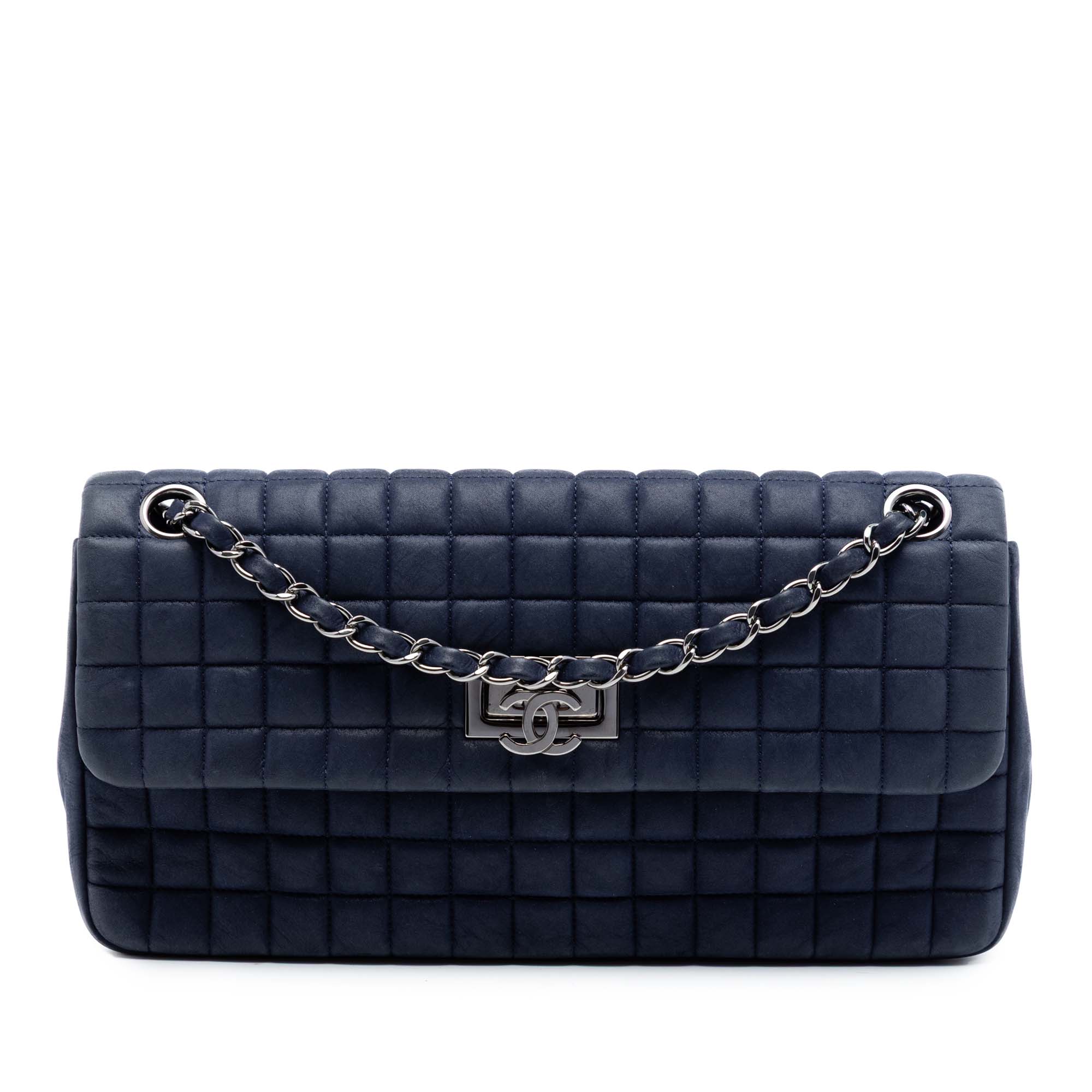 Chanel Chocolate Bar Iridescent Calfskin Bubble Flap - image 1