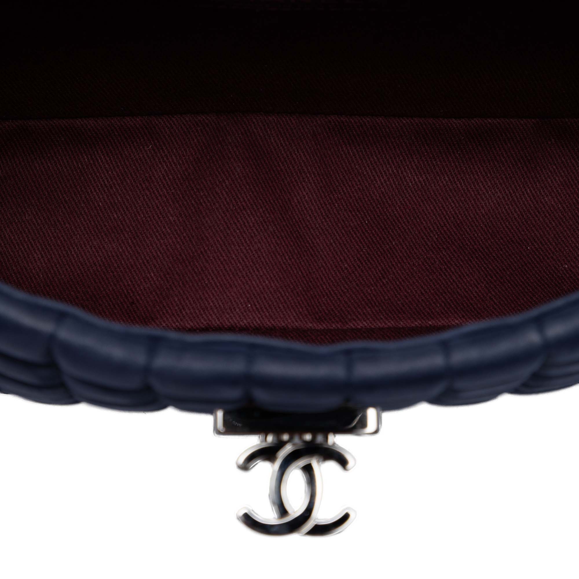 Chanel Chocolate Bar Iridescent Calfskin Bubble Flap - image 4