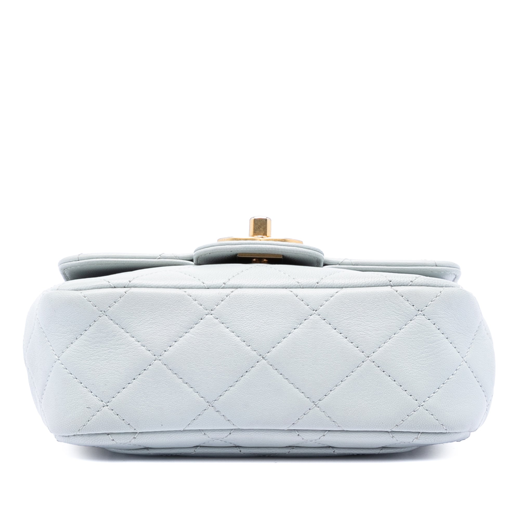 Chanel Mini Square Grained Calfskin Chain Flap - image 3