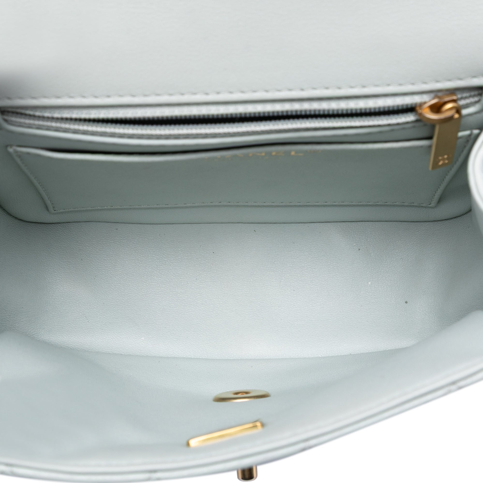 Chanel Mini Square Grained Calfskin Chain Flap - image 4