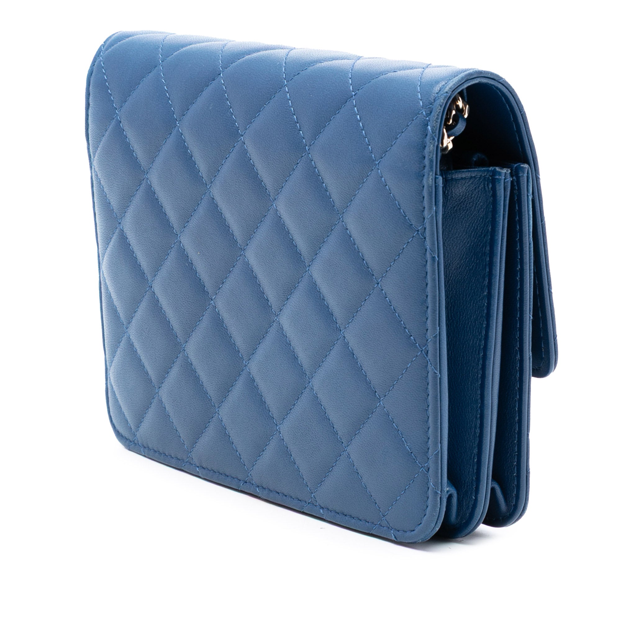Chanel CC Square Quilted Lambskin Wallet on Chain - image 2